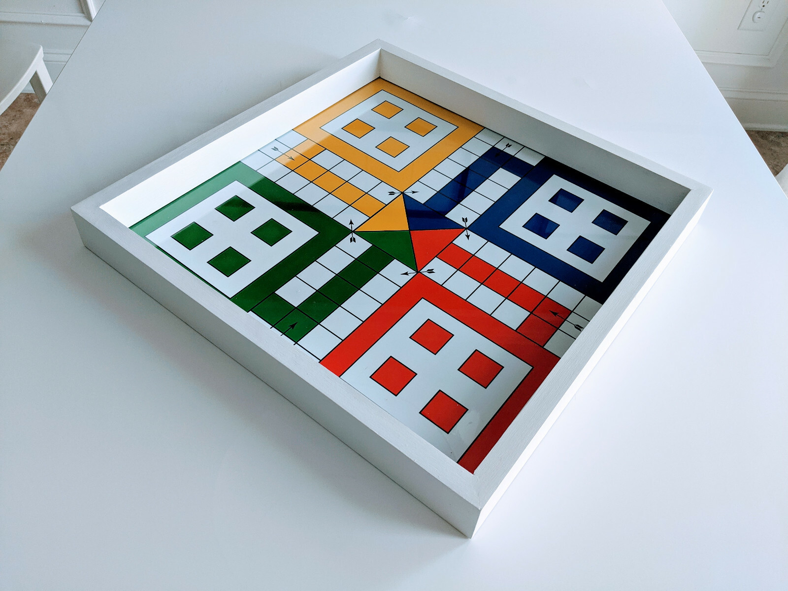 Ludo game board Glass Ludo Pachisi Dayakattam ludi Parcheesi Fei Xing Qi
