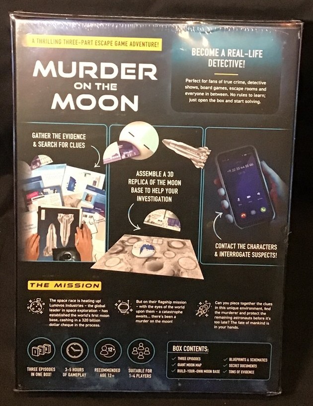 Murder on the Moon ~ An Escape Game Adventure ~ New ~ OEJ