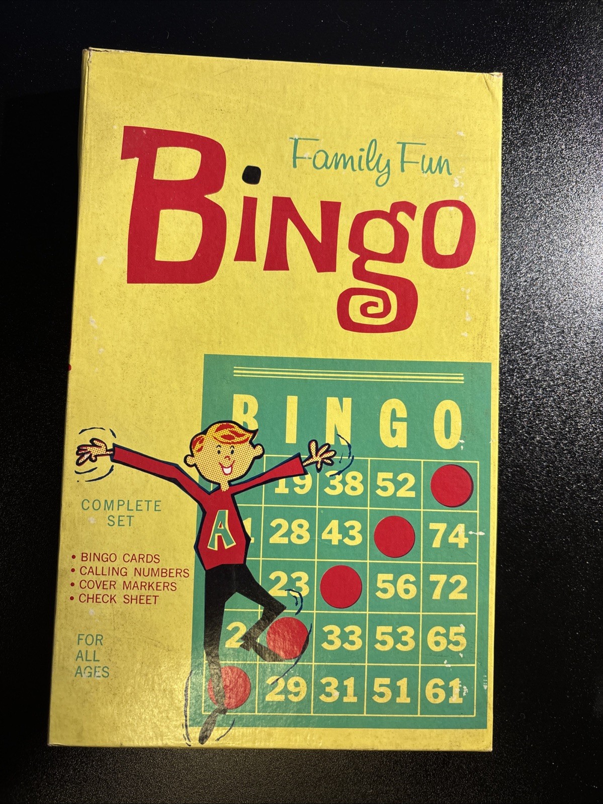 Family Fun Bingo E.E. Fairchild Corporation Traditional Game Vintage Antique