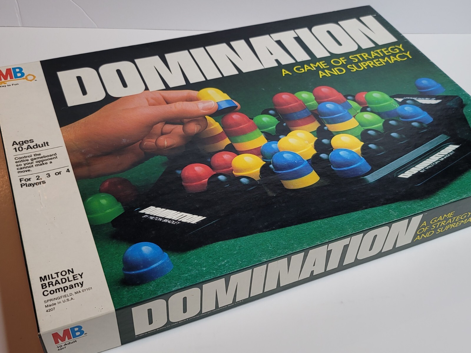 Vintage 1982 DOMINATION Board Game – Milton Bradley Battleship Risk Military OOP
