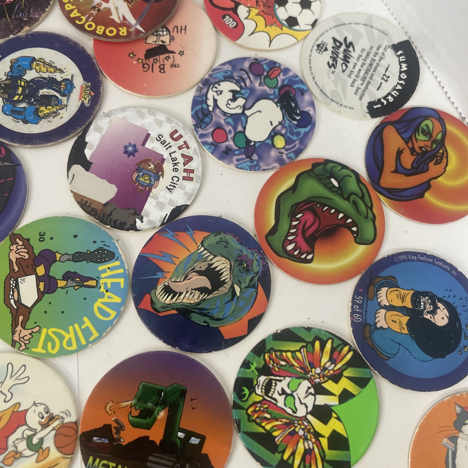 Vintage 90 ’s POG Collection – Lot of 150+ POGs As Seen In Photos