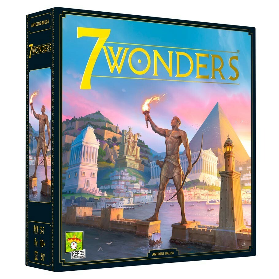 7 Wonders Strategy Board Game by Asmodee Games ASMSV01EN (2020 Edition) Seven