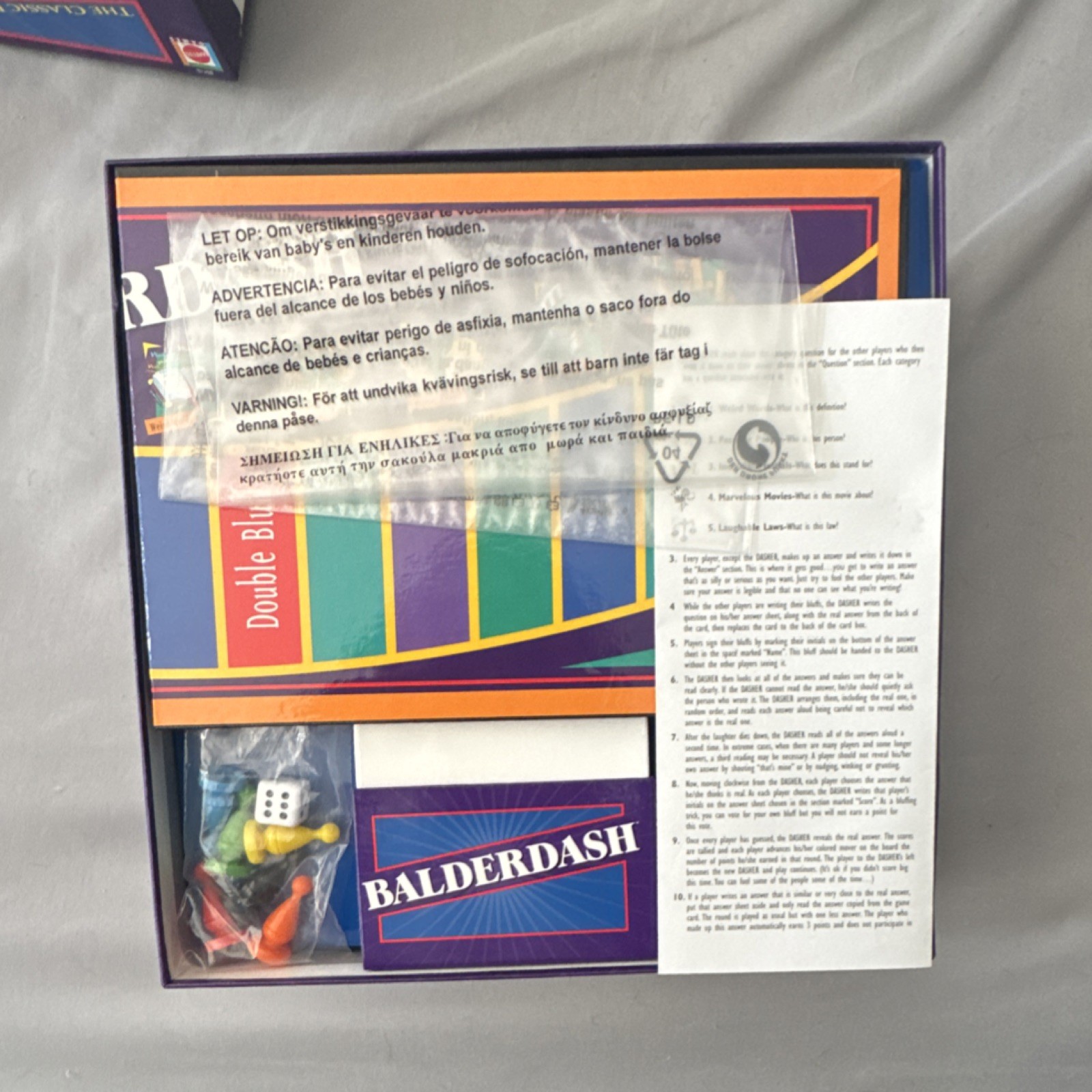 Mattel Balderdash Classic Bluffing Board Game, Multiple Categories, Complete Set