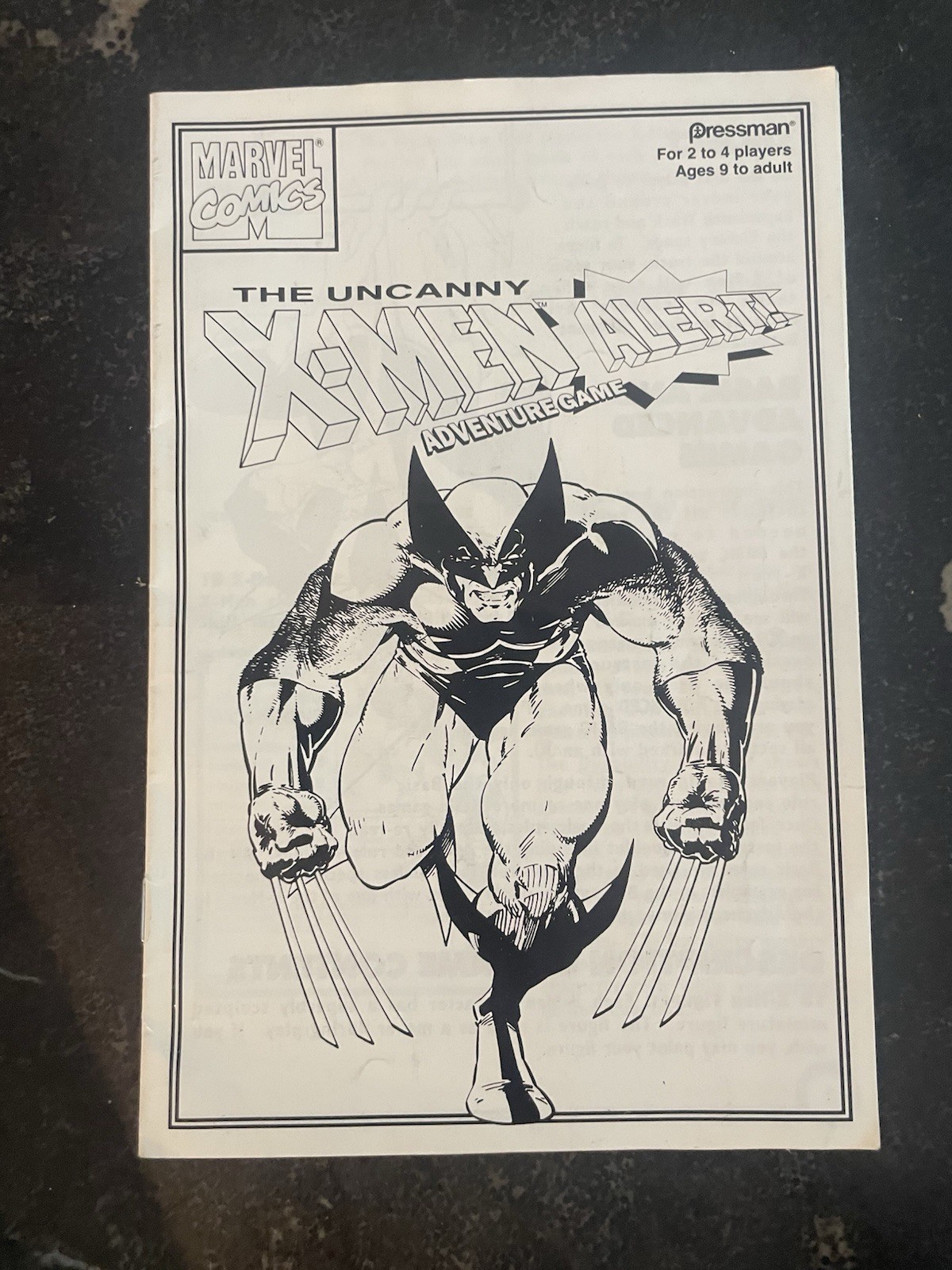 Marvel Comics The Uncanny X-Men Alert Adventure Board Game Pressman Vintage 1992