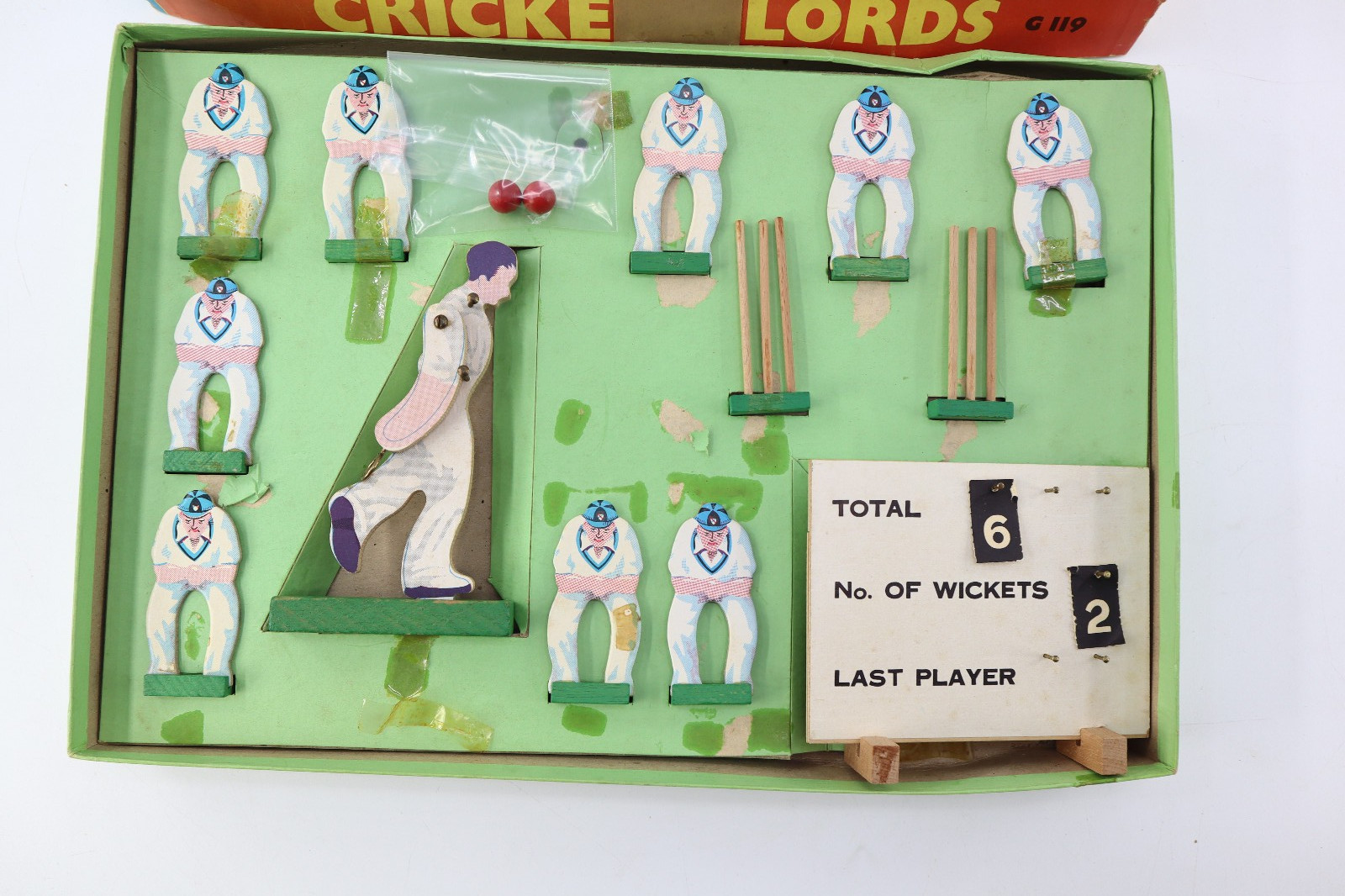 Vtg 1950s Cricket at Lords game By Chad Valley Near Complete