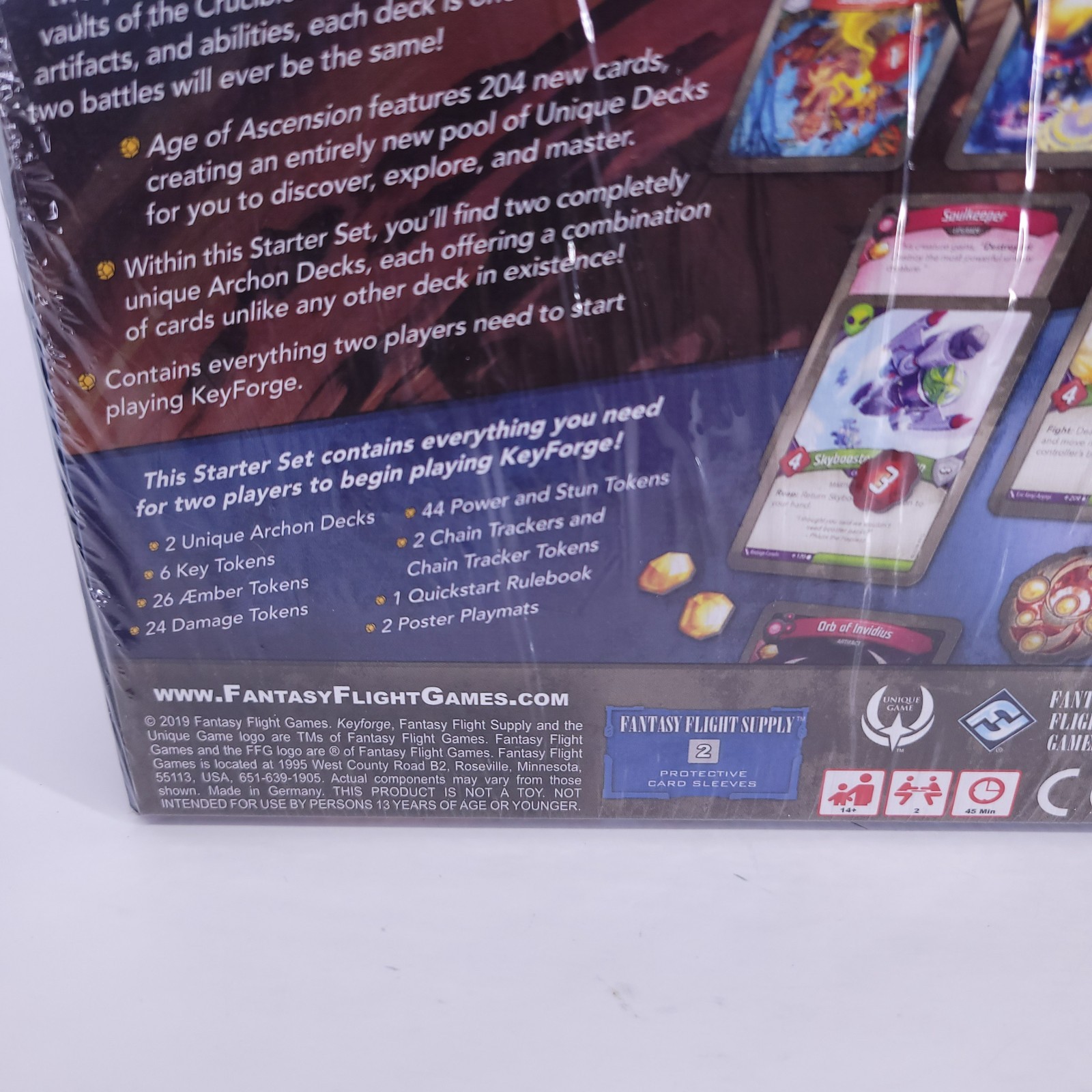 KeyForge: Age of Ascension Two-Player Starter Set 2 Playmats 2 Booster Decks NEW