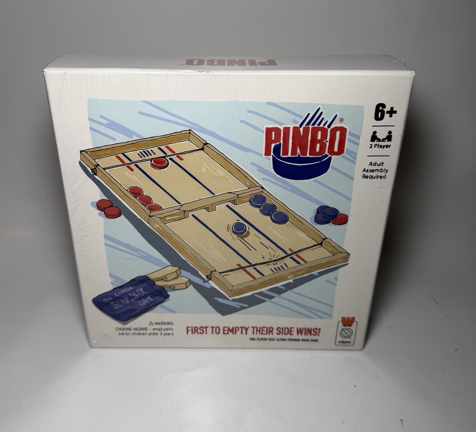 Pin Sling Puck Game Fast Sling Puck 18” x 9” Table Wood Board Game Foldable