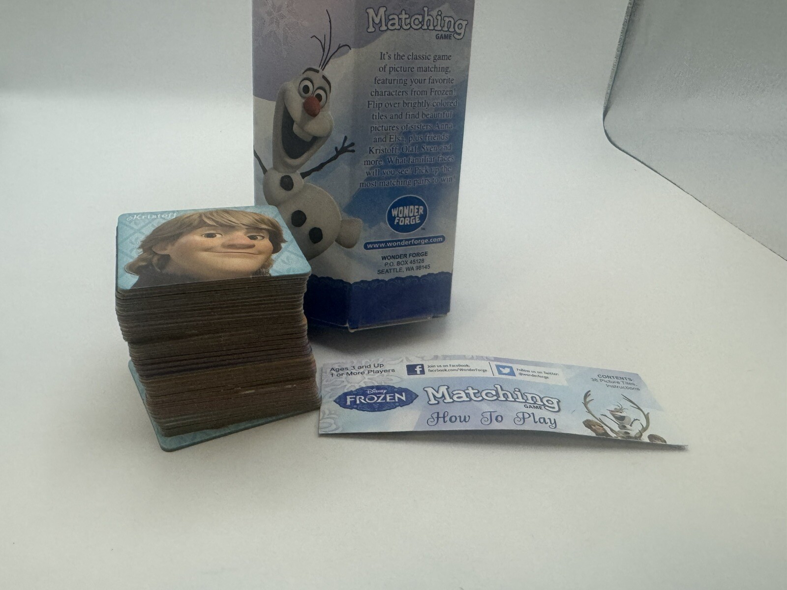 Disney Frozen Matching Game-36 Picture Tiles-Anna, Elsa, Kristoff, Olaf 2014