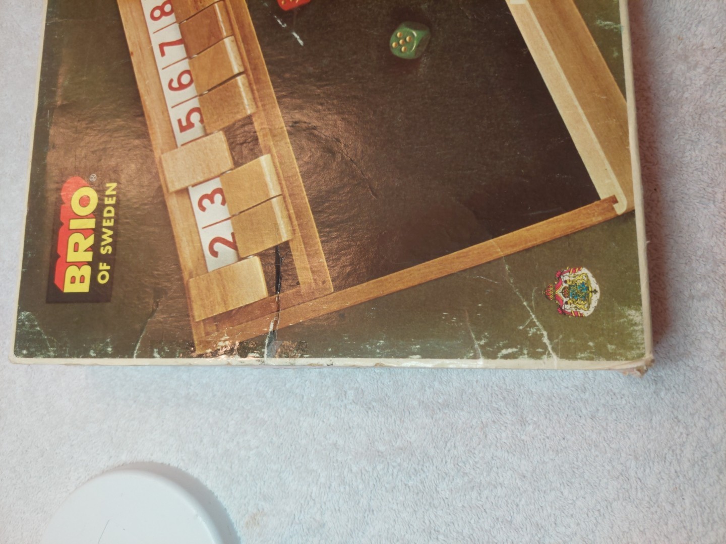 Vintage Brio of Sweden Trick-Track Dice Board Game Shut The Box Original *READ*