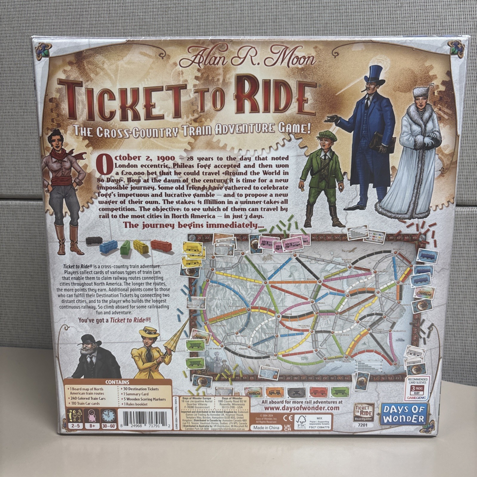 Ticket to Ride Board Game – A Cross-Country Train Adventure.(N.O.B)
