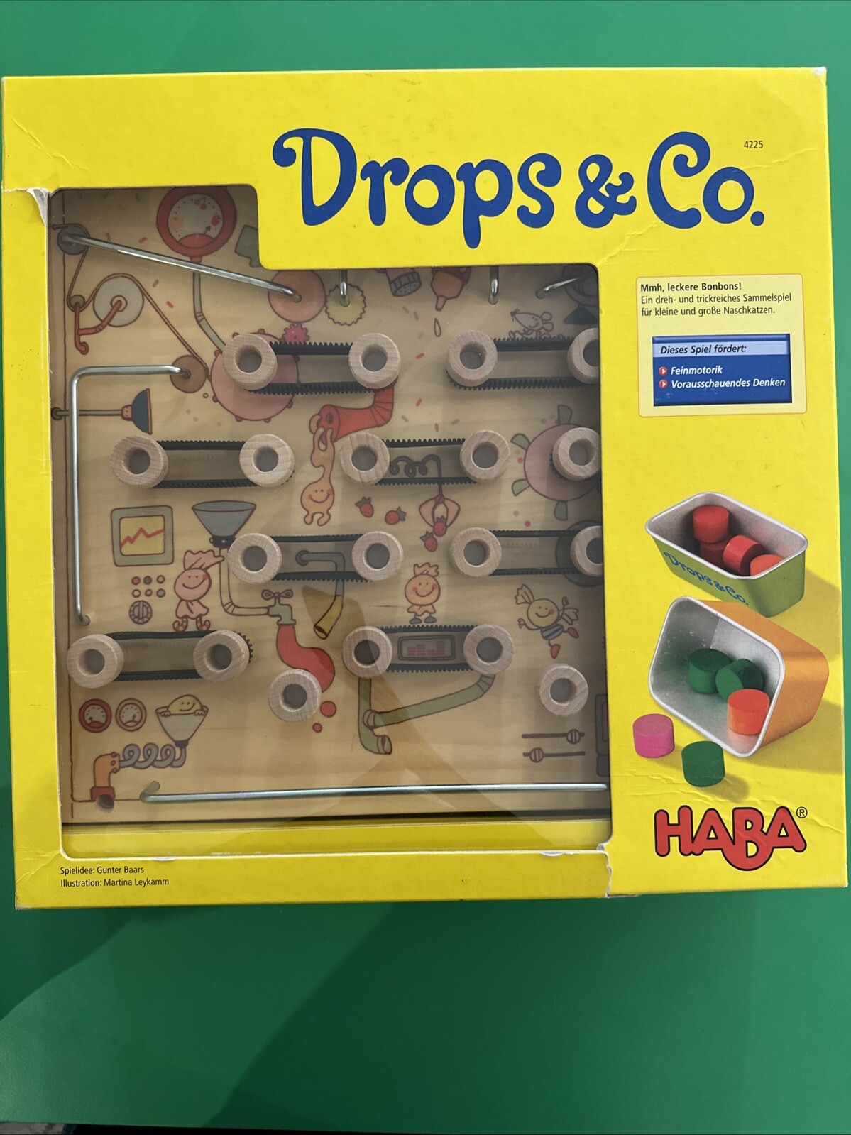 DROPS & CO. GAME BY HABA, VERY RARE, QUALITY WOOD COMPONENTS Incomplete *READ*