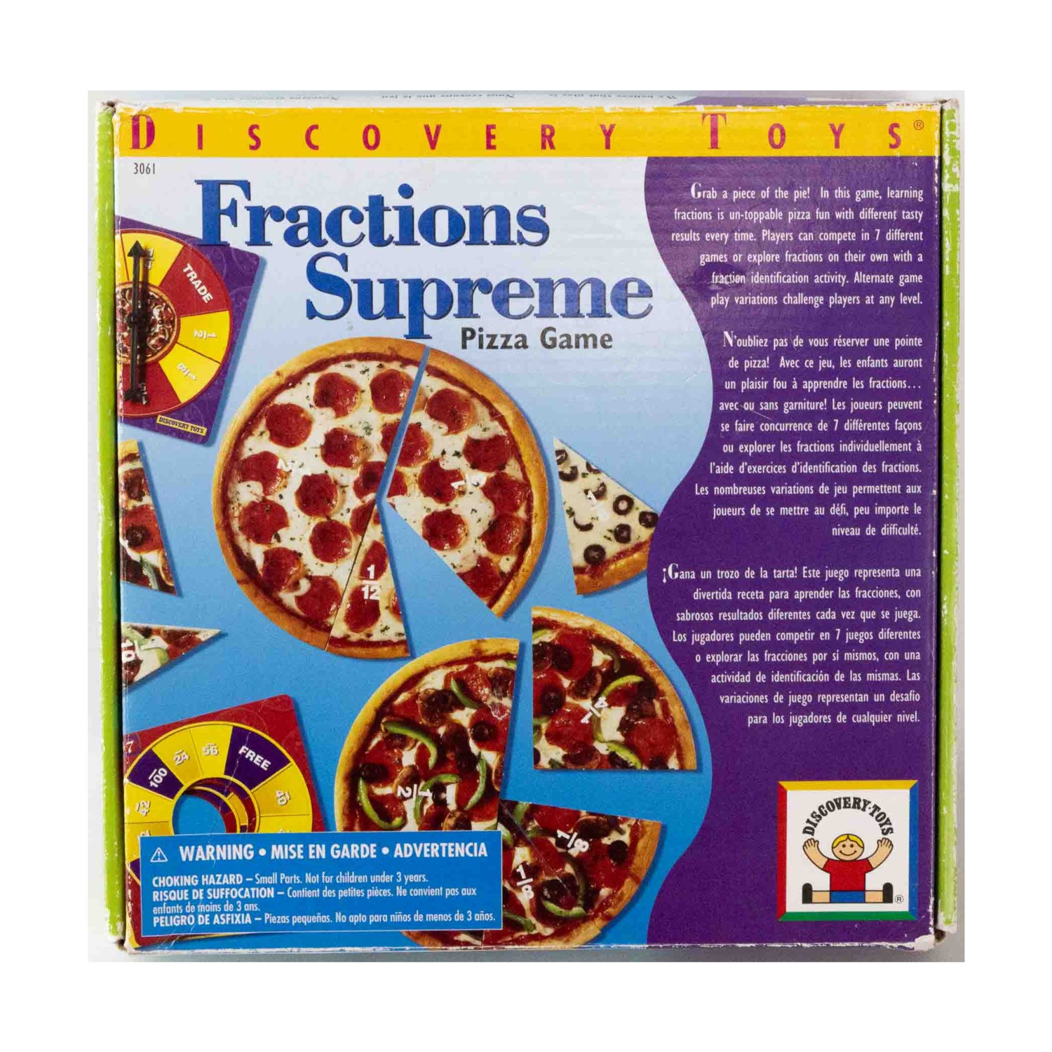 Discovery Toys Boardgame Factions Supreme Pizza Game Box VG/VG+