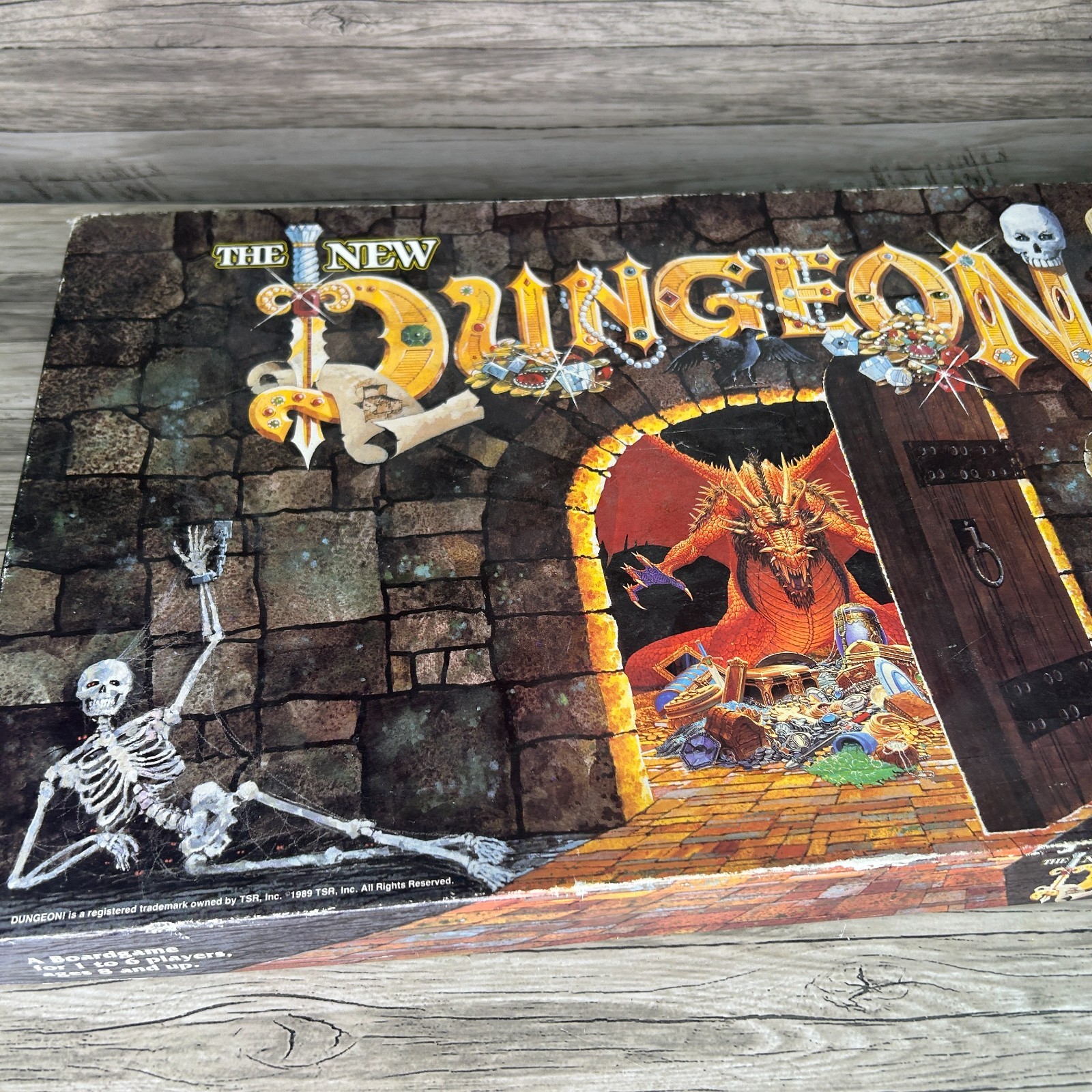 The New Dungeon Board Game 1989 TSR D&D Dungeons & Dragons Incomplete Vintage