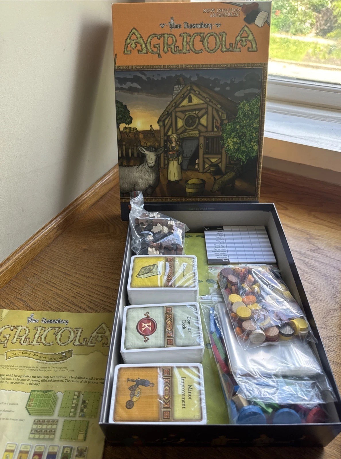 Agricola Board Game Revised Edition Lookout Games |Wood Animeeples|New Open Box