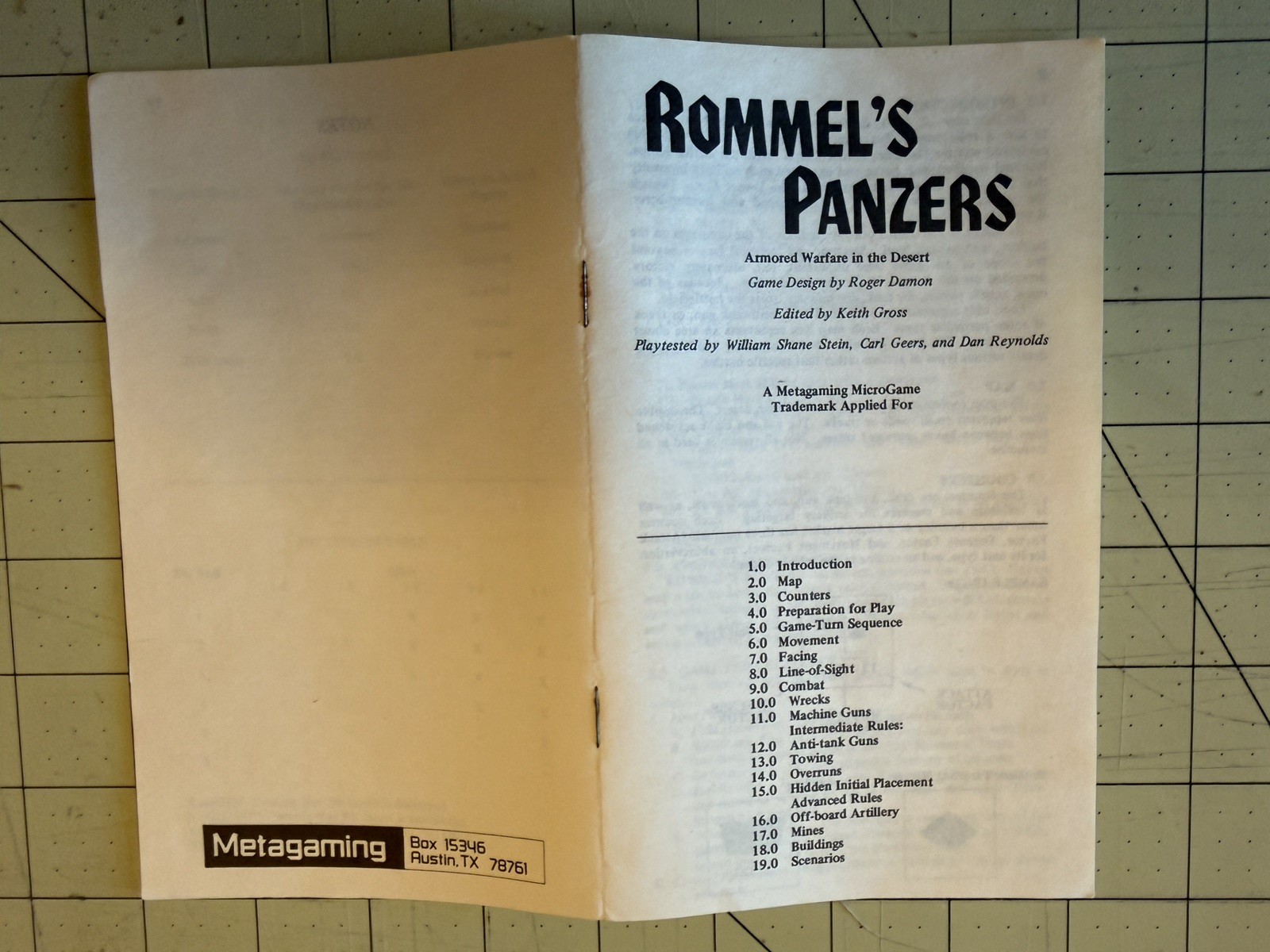 Metagaming MicroHistory MicroHistory #1 – Rommel’s Panzers Box New Old Stock