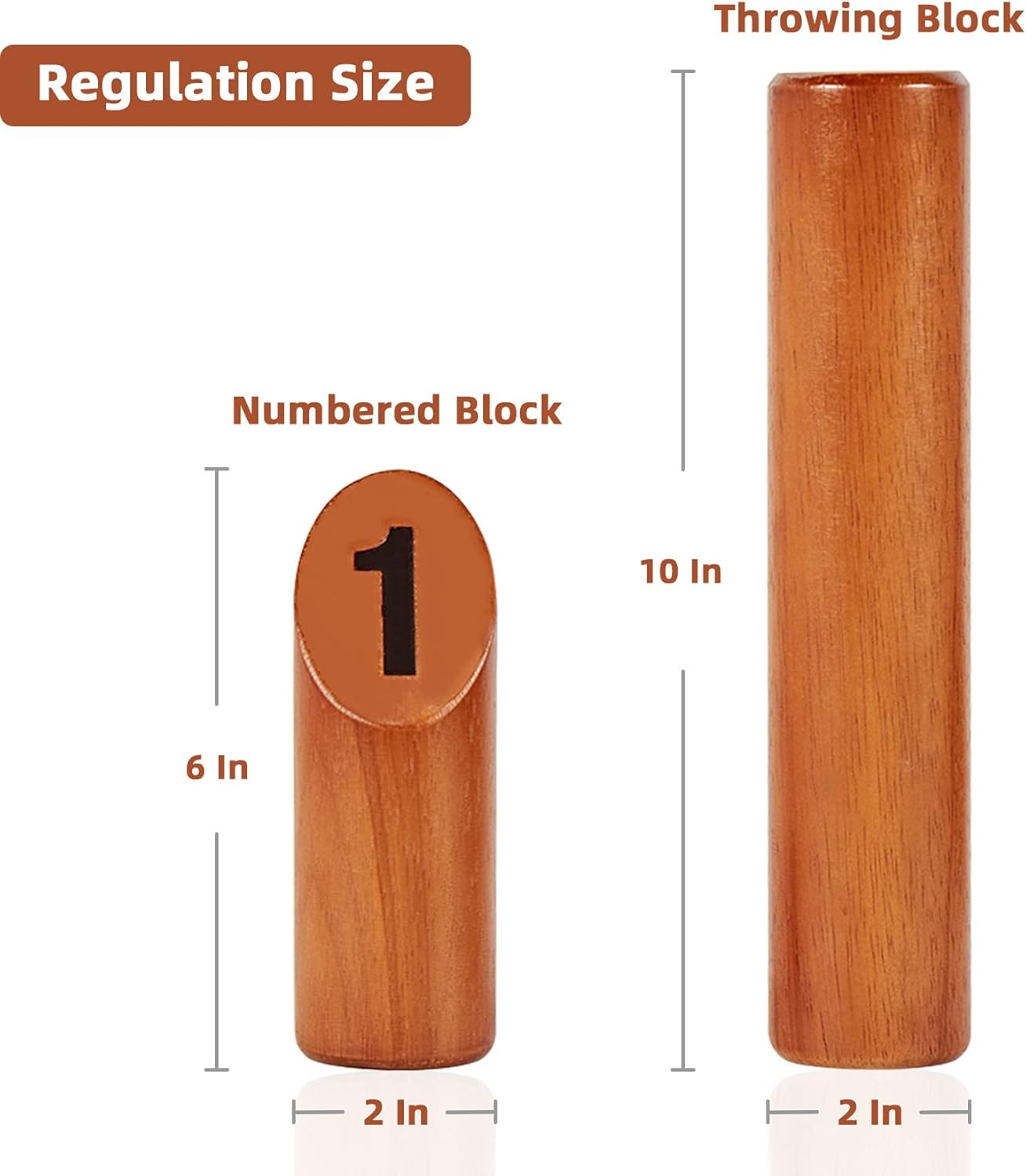 Wooden Throwing Game, 12 Numbered Block Toss Games Set with Scoreboard & Carryin