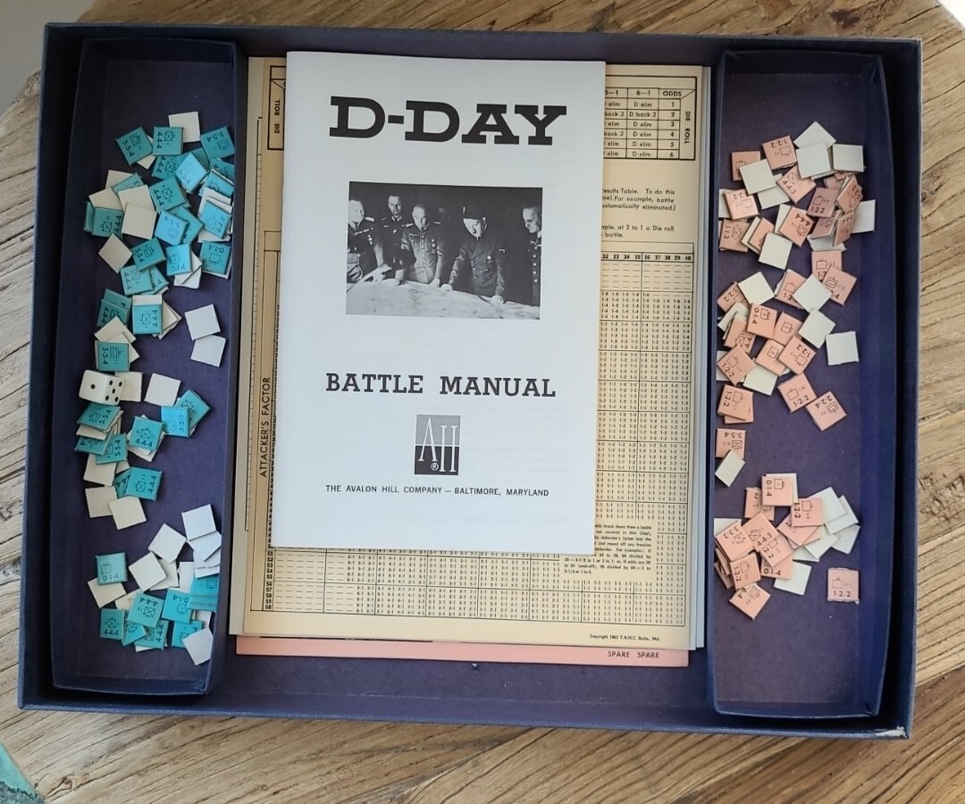 Avalon Hill D-Day Invasion Game 508 World War II Allied German Battle Complete
