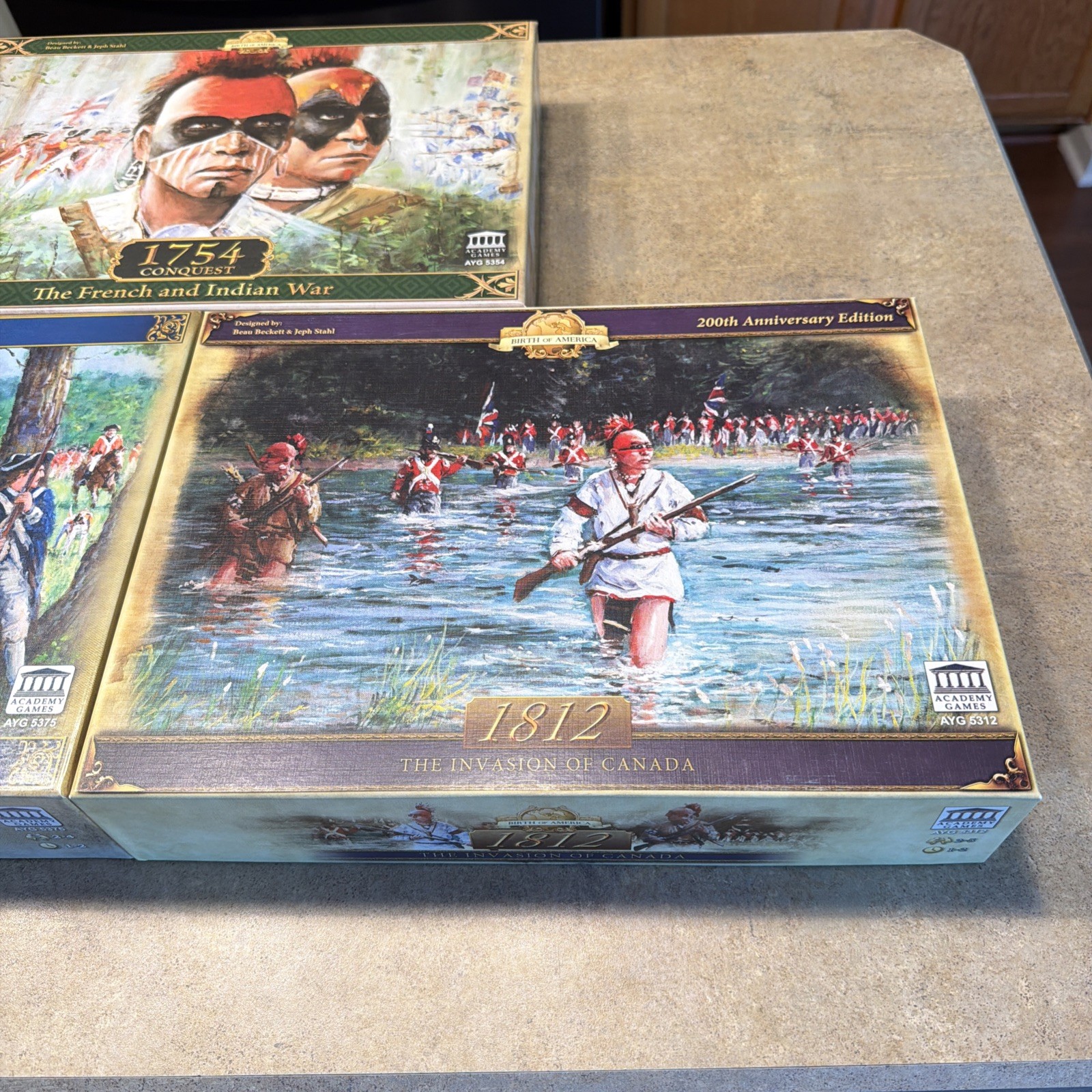 1754: Conquest + 1775: Rebellion + 1812: Invasion Of Canada board games Complete