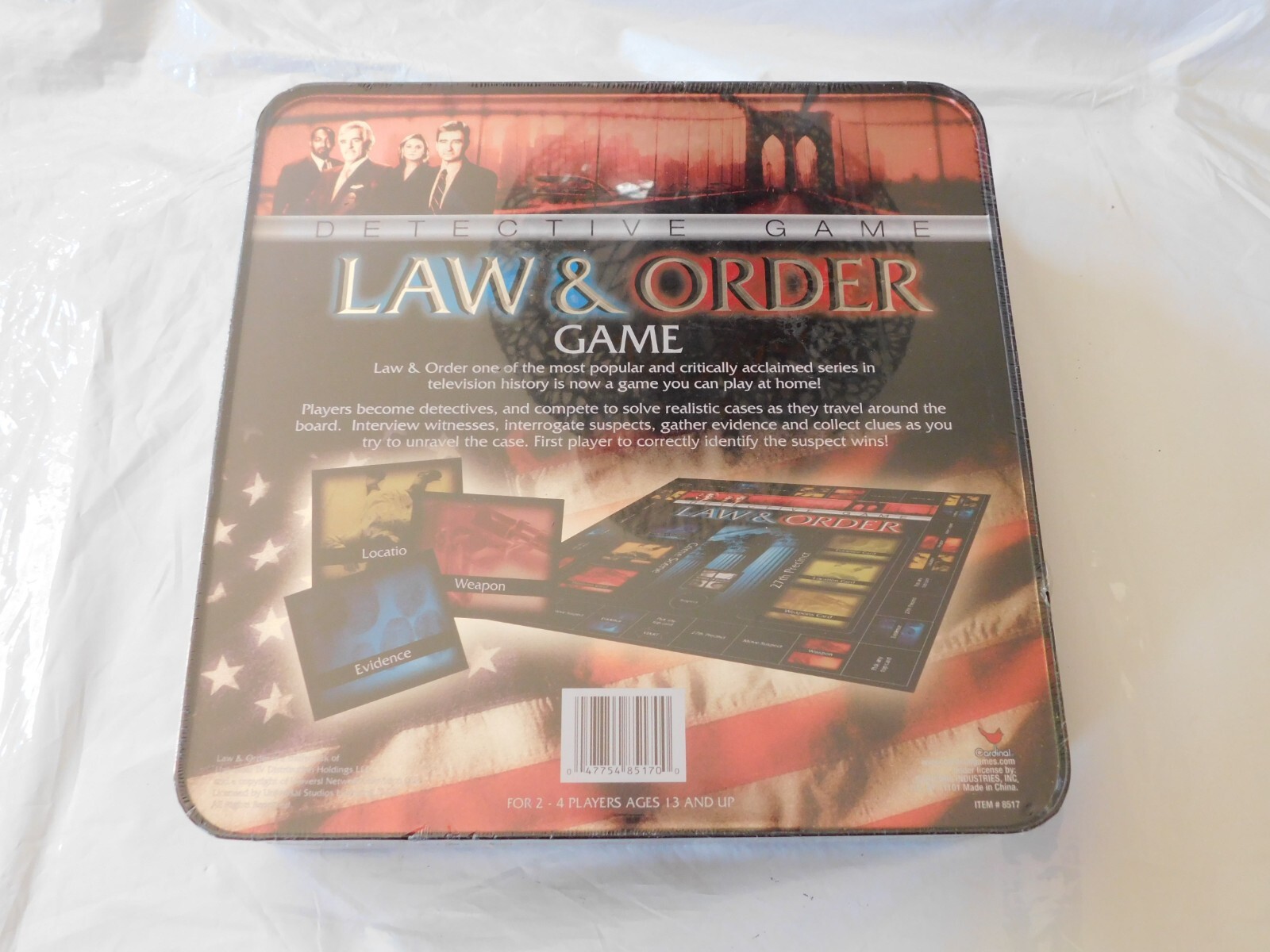 Law & Order Detective Game- TV Show – NEW Sealed in Tin Box.