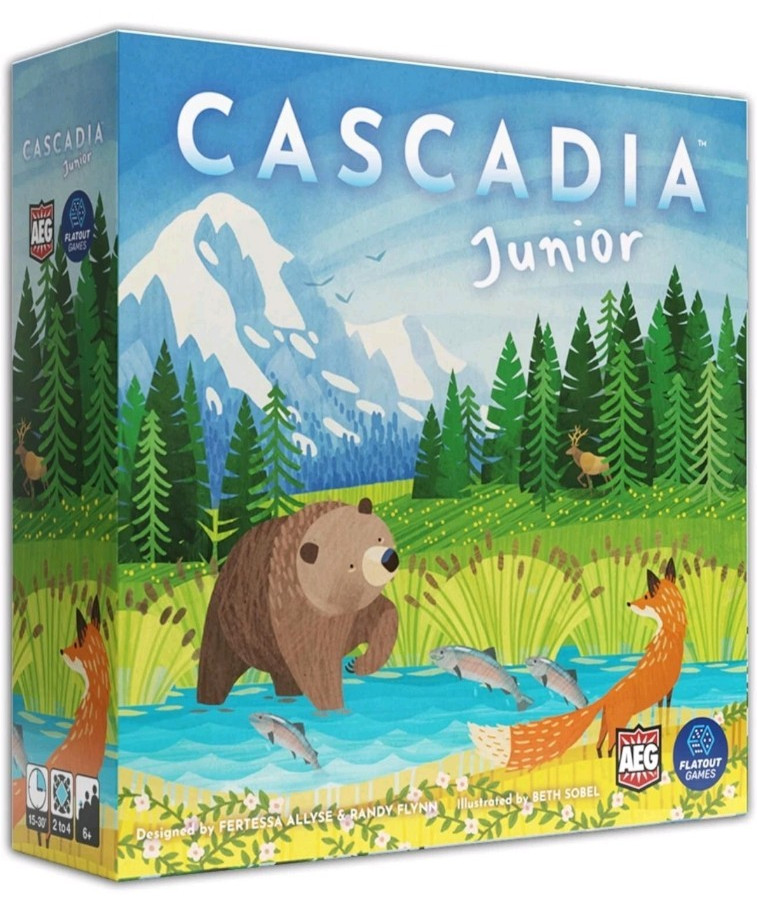 Cascadia Junior Board Game Alderac Flatout AEG 1023 Family Puzzle Jr. Animal