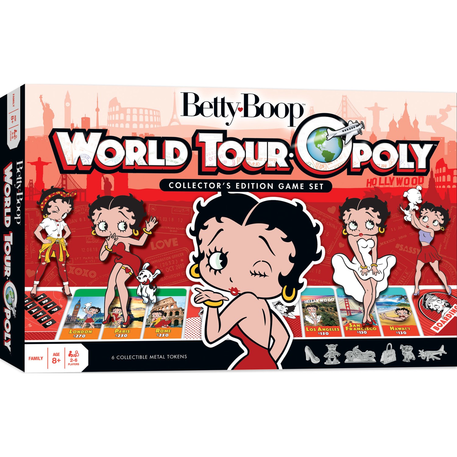 MasterPieces – Betty Boop – World Tour Opoly Family Board Game