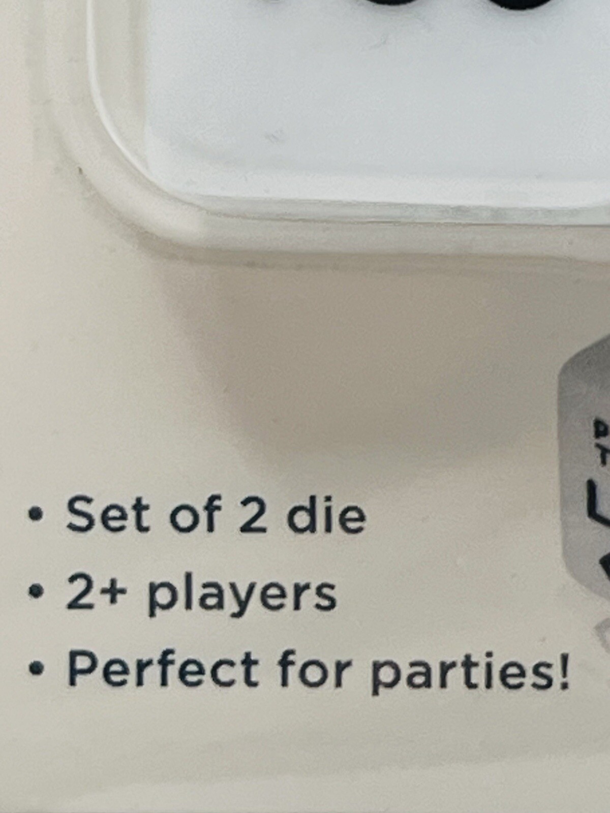 True Drinking Dice Game Set of 2 Word Die, Party Drinking Game 2+ Players NEW