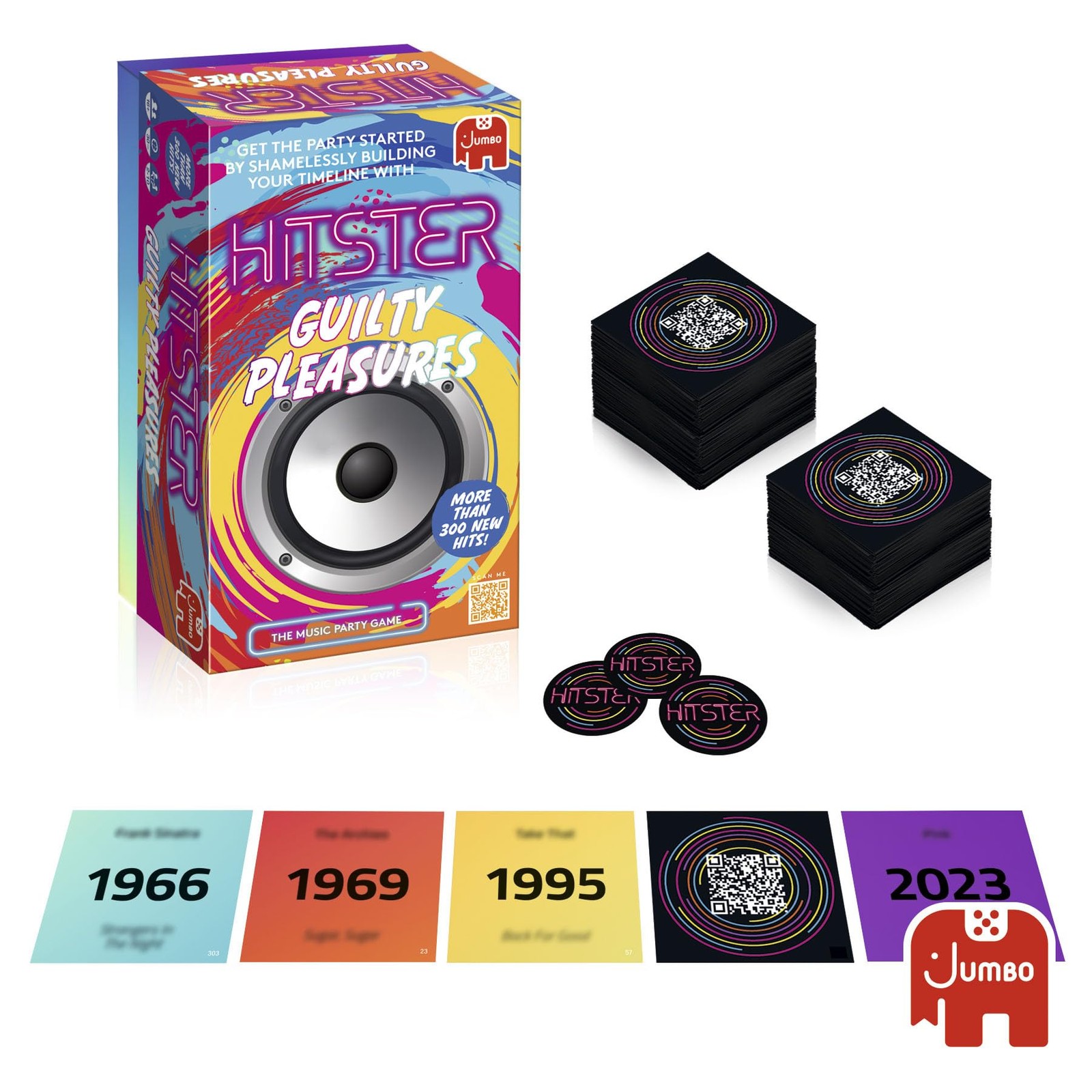 Guilty Pleasures Music Card Game 300 Hits Adult Family Game Night 2 10 Players