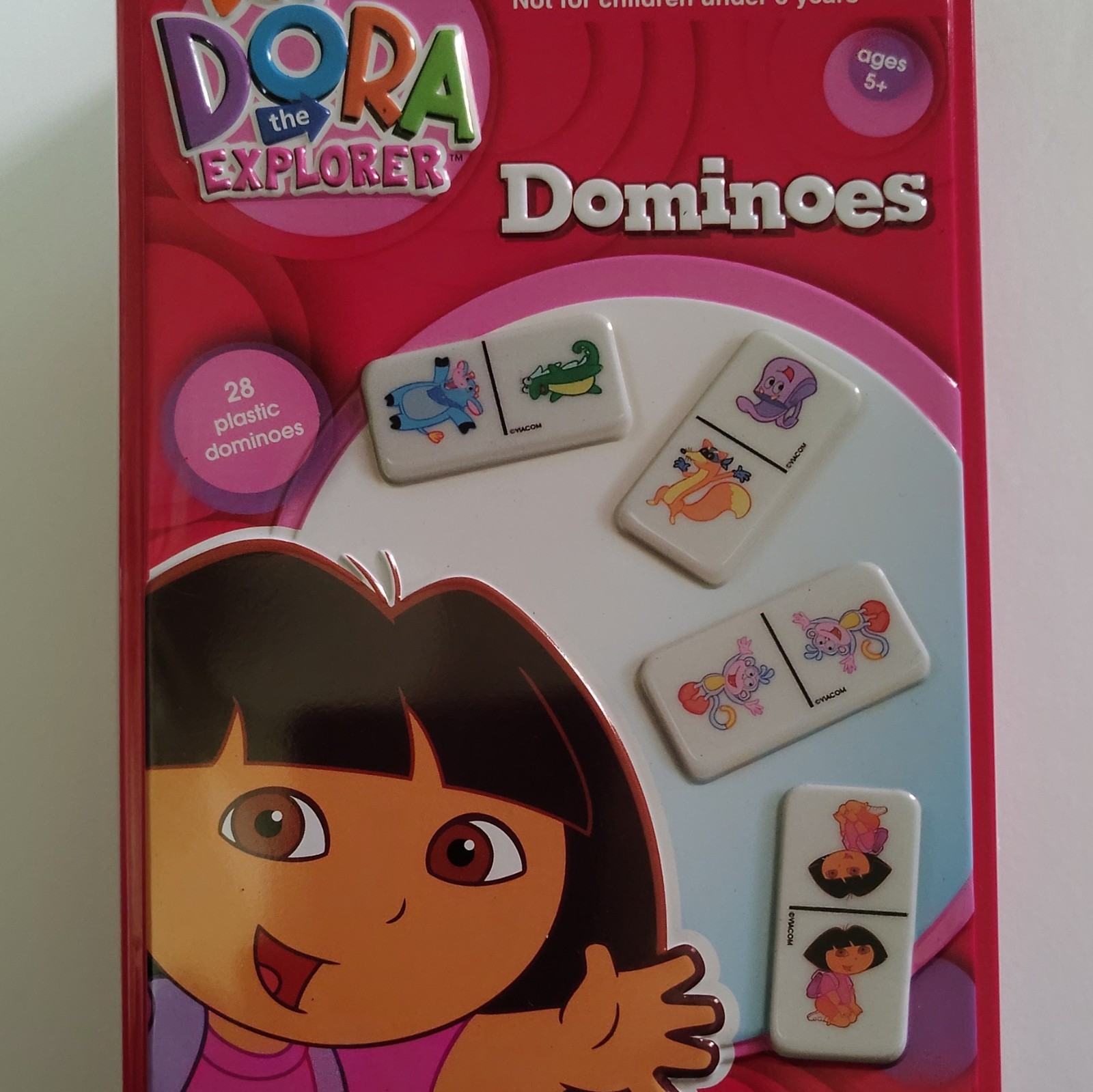 Nick Jr. Dora the Explorer Dominoes Game, 28 Plastic, Ages 5+, 2005