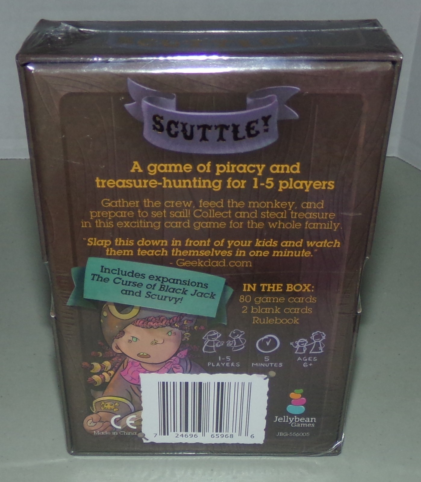 SCUTTLE A Game of Piracy & Treasure Hunting 1-5 Players 6+ Black Jack Scurvy NEW