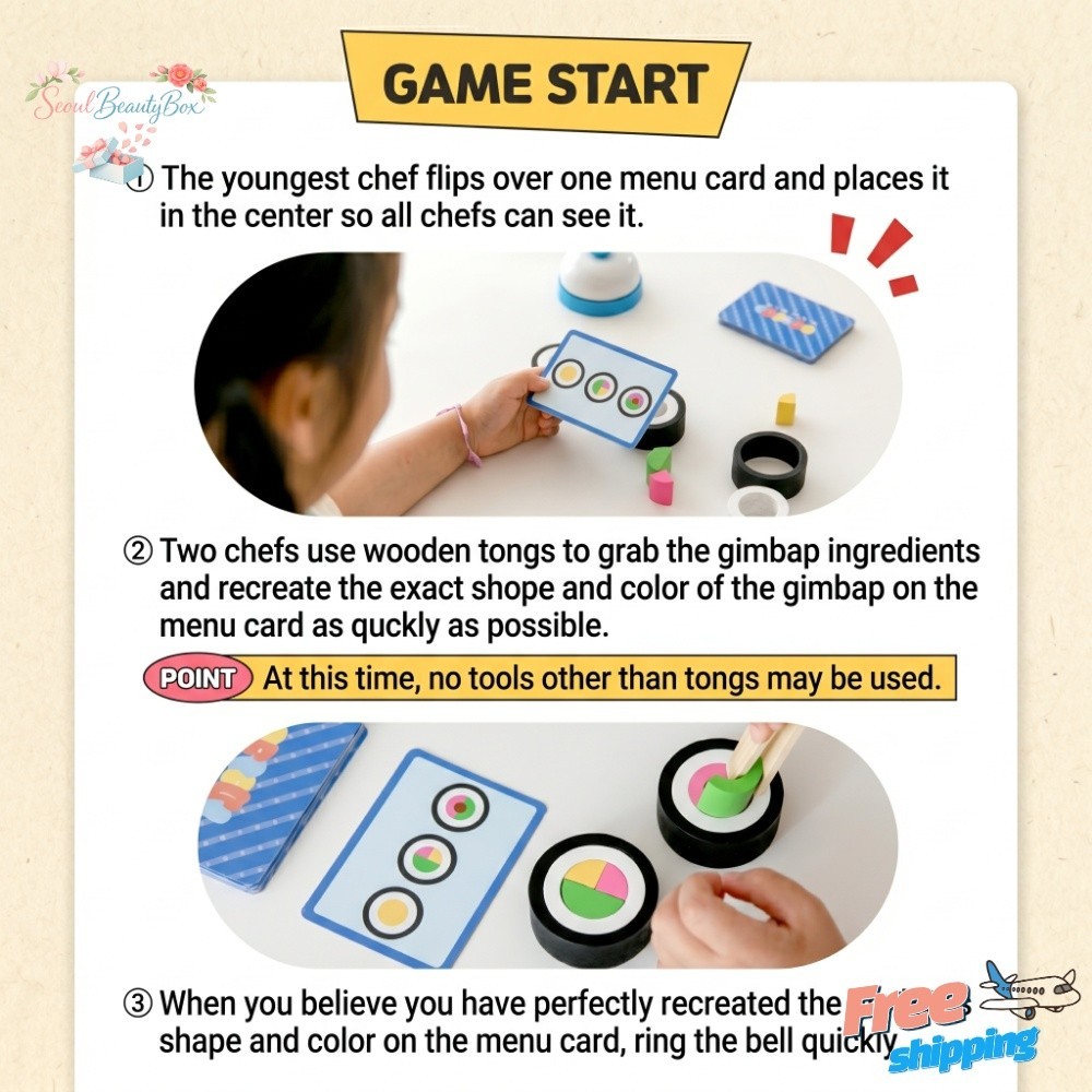 Growit Pick Me Roll Me Gimbap Master Board Game Dexterity Korea