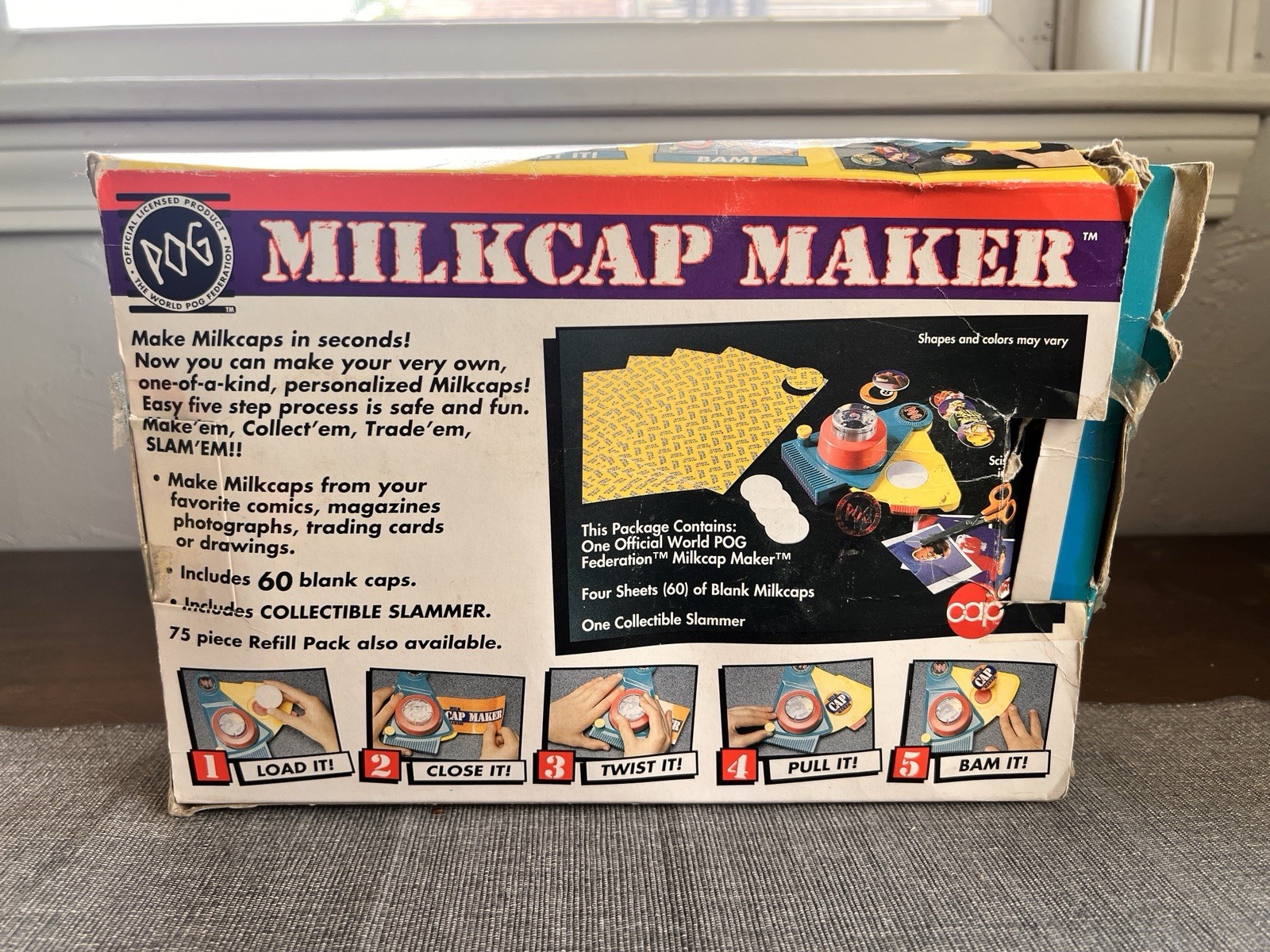 2 Vintage Official Pog Milkcap Makers 1995 Retro Toy Machines Refill Packs