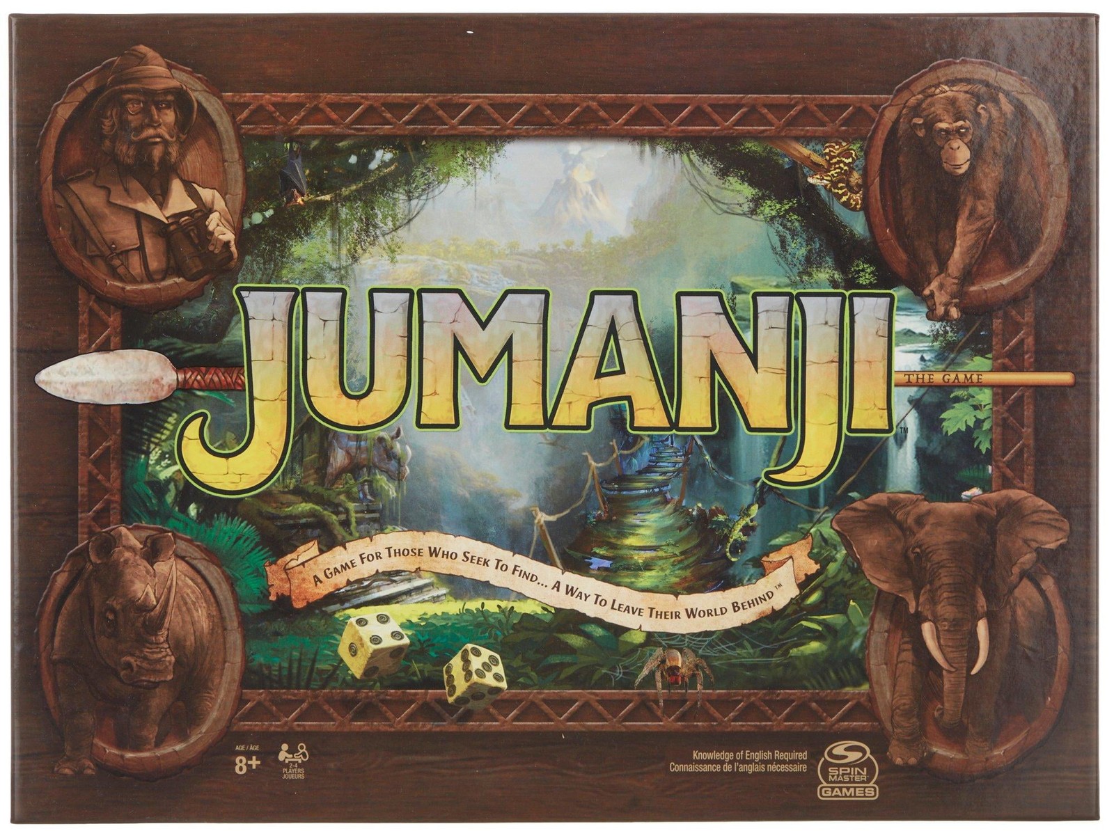 Jumanji the Game Real Wooden Box Edition of the Classic Adventure Board Game