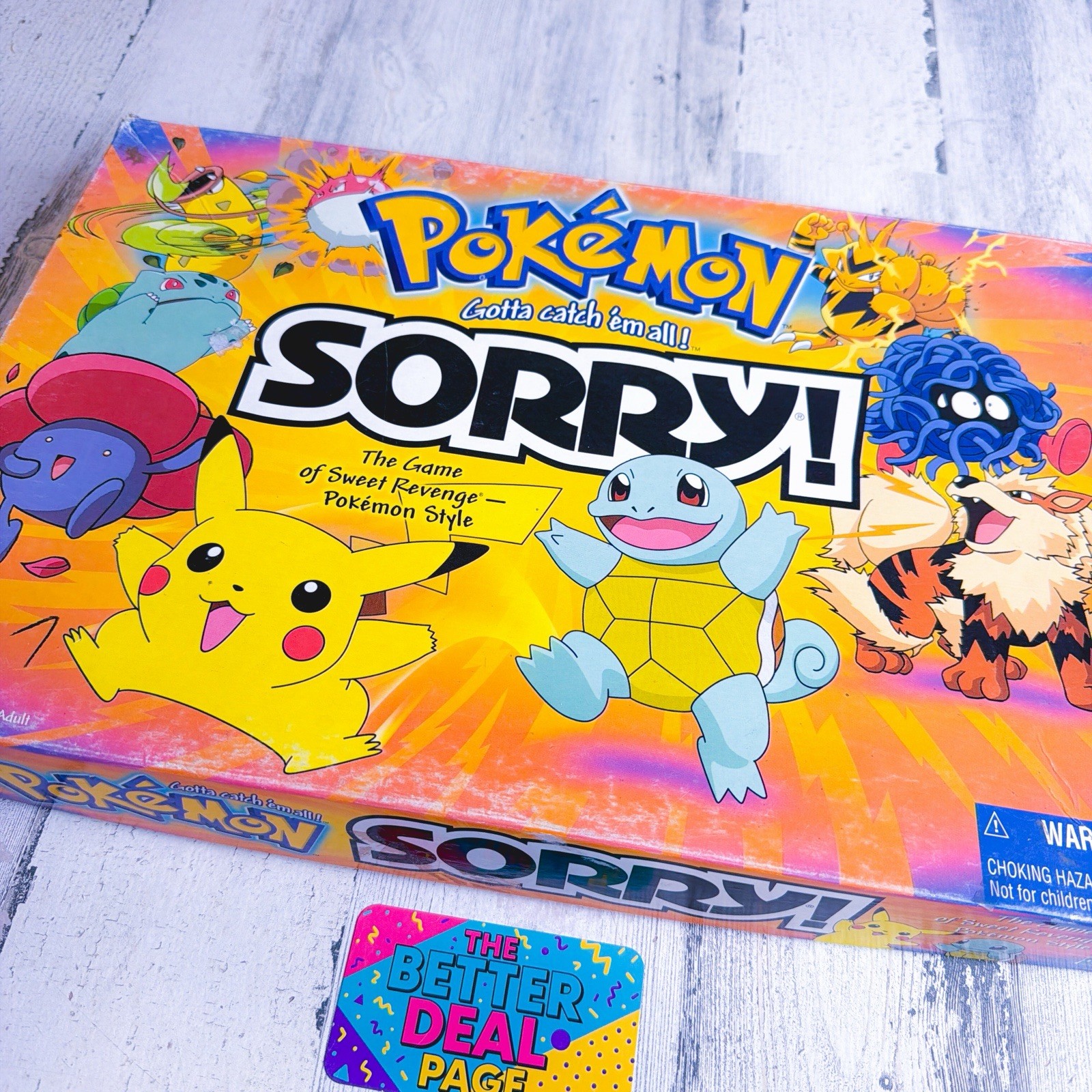 Vintage Pokémon SORRY! Board Game Parker Brothers Hasbro 2000 – Complete