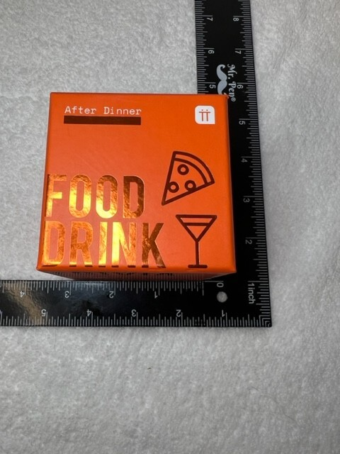 Talking Tables 120 Questions After Dinner Food & Drink Trivia Square Orange Box