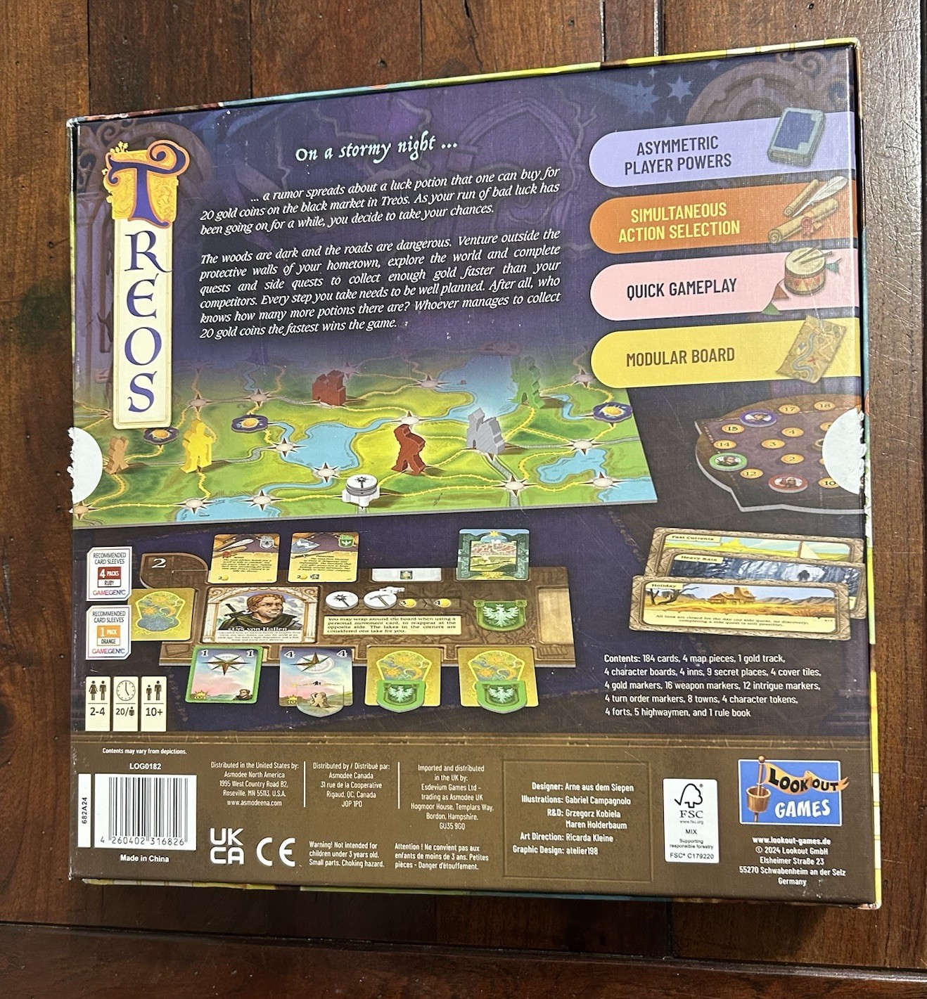 TREOS Board Game 2024 Lookout Games 100% Complete English