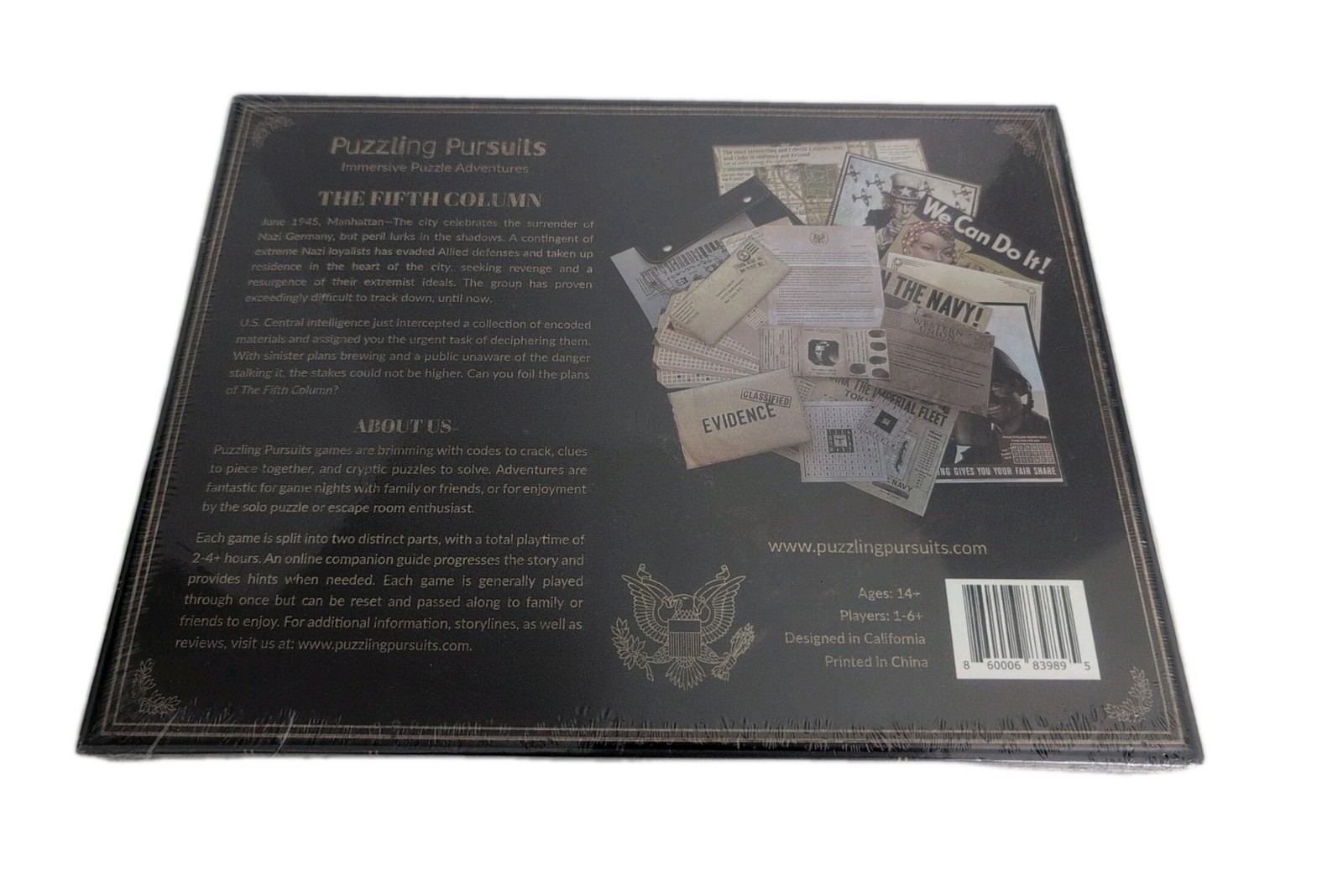 The Fifth Column Escape Room Puzzle Game Puzzling Pursuits New