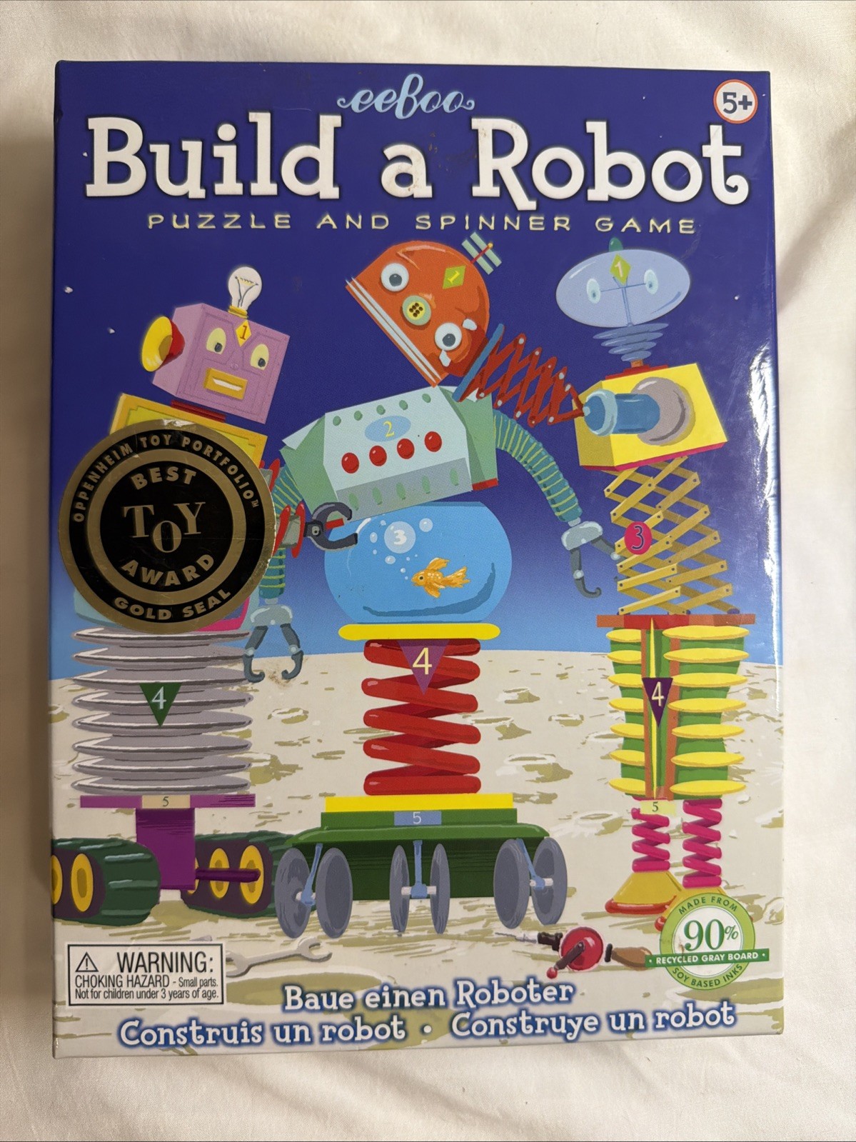 Eeboo Build a Robot Spinner Board Game – 100% Complete
