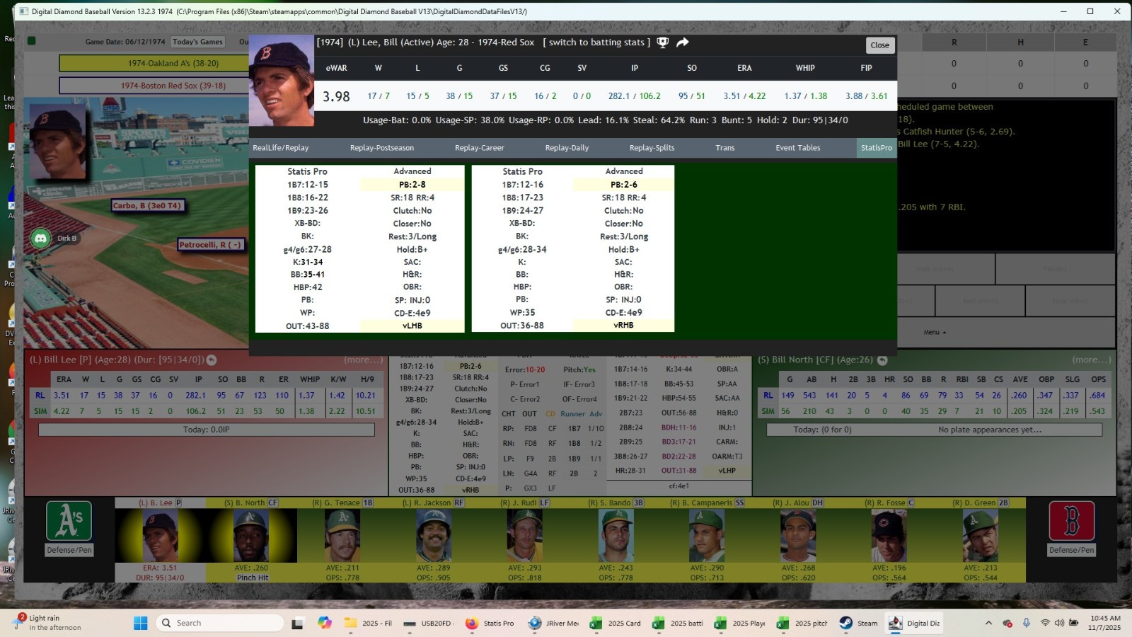 Statis Pro Advanced Baseball seasons for Digital Diamond Baseball (2023 Ready!)