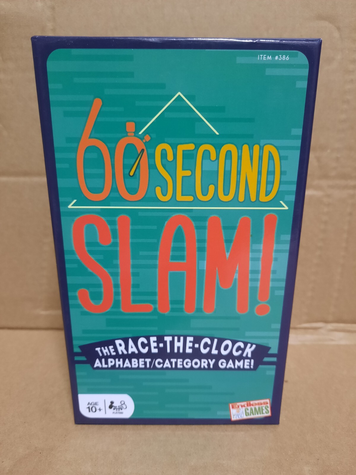 60 Second Slam! The Race-The-Clock Alphabet/Category Game! By Endless Games VG+