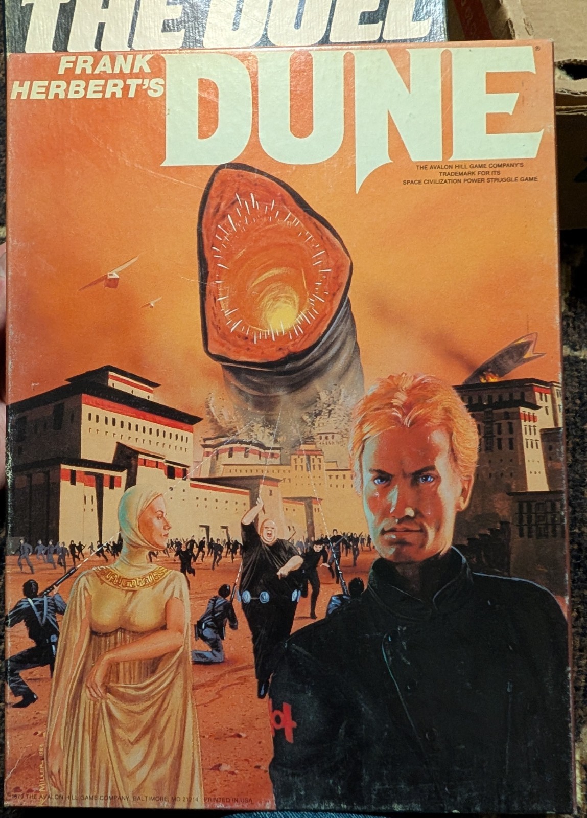Avalon Hill Game Company Frank Herberts Dune Sting Cover And The Duel Never Used