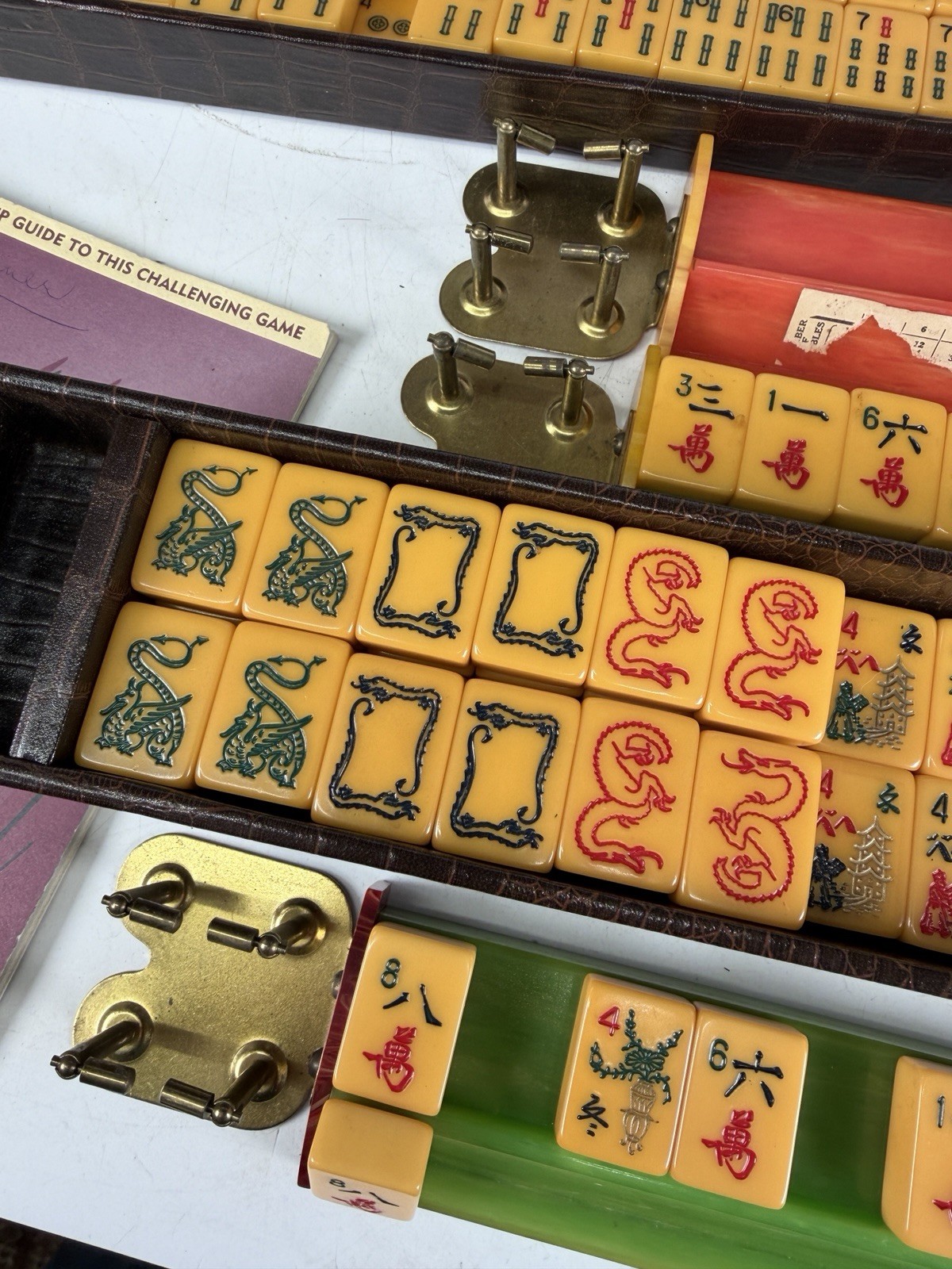 167 Tile Butterscotch Bakelite CARDINAL PRODUCTS CO. Mahjong Set Case 4 Racks