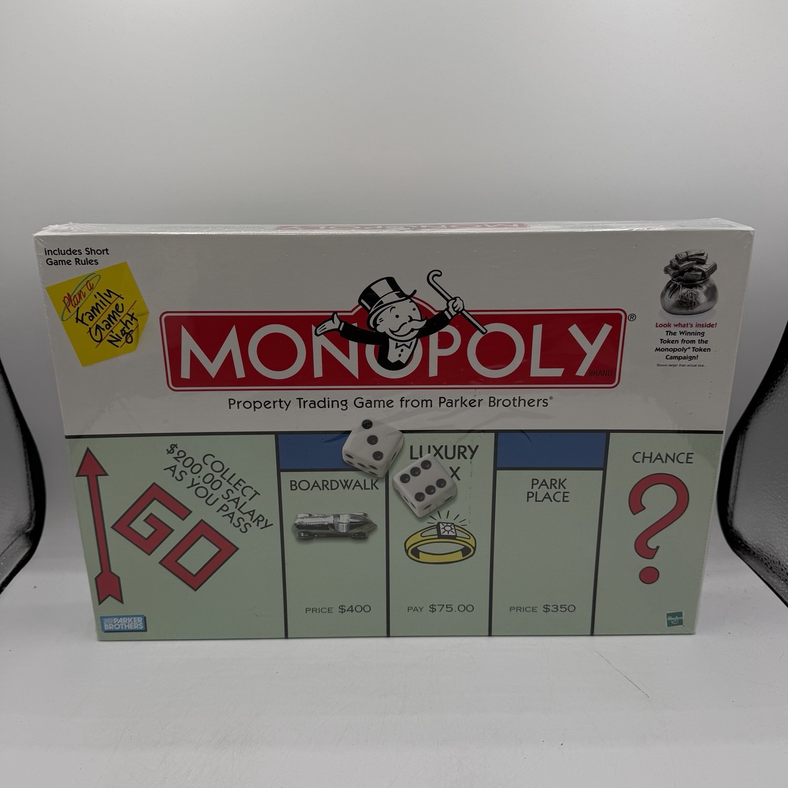Vintage Hasbro Parker Brothers New Sealed Monopoly Board Game Winning Token 1999