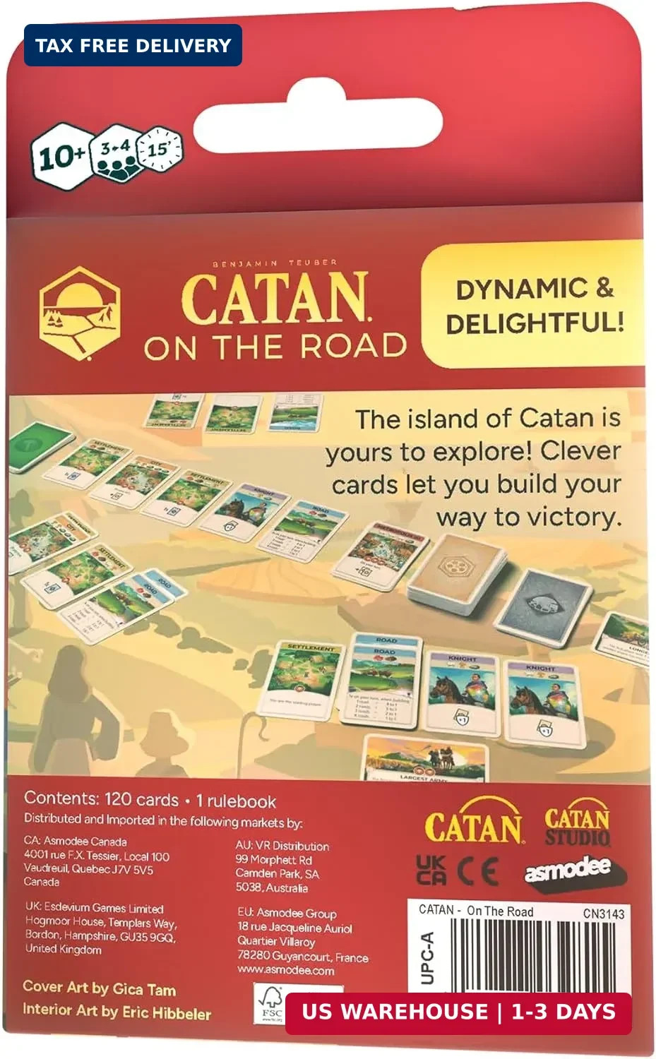 CATAN On The Road – Portable Card Game Edition of CATAN for Travel & Quick Play,