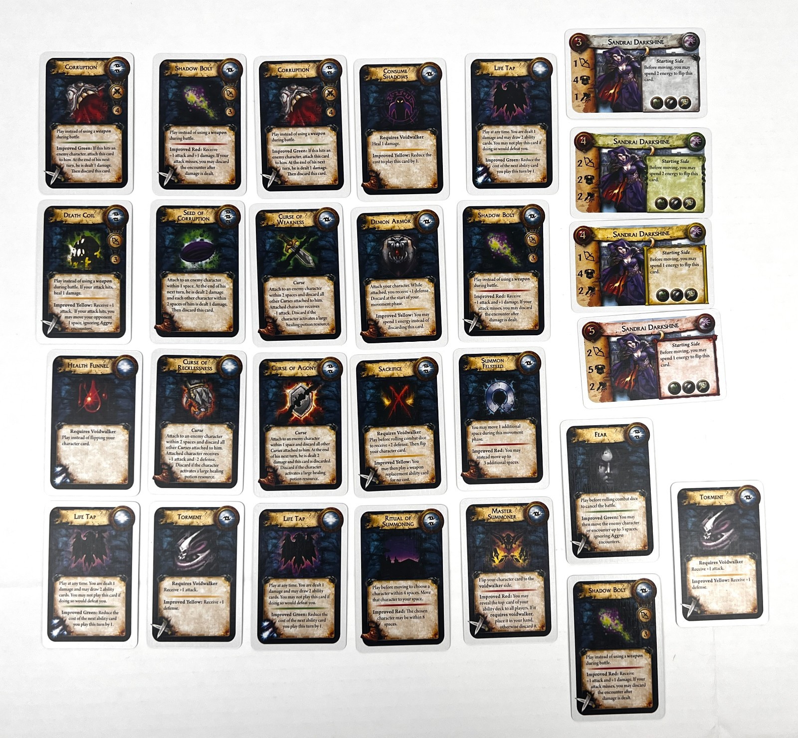 2008 World of Warcraft The Adventure Board Game Character Card Lot of 27