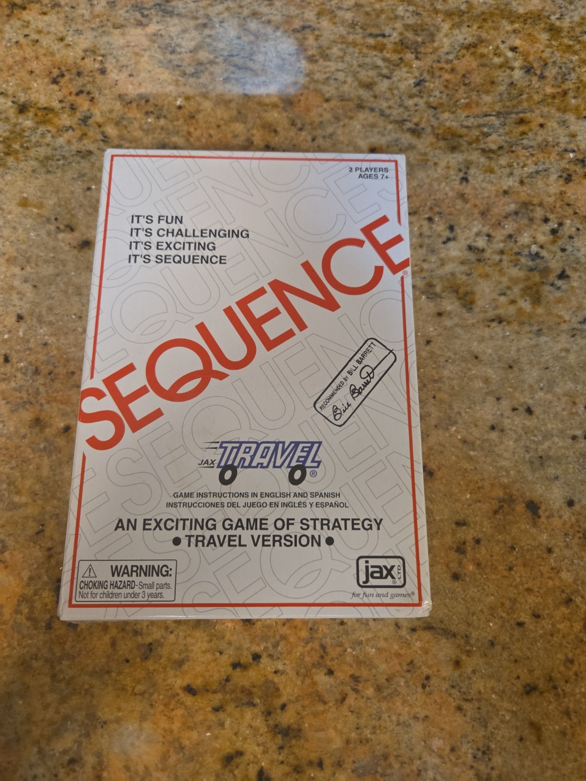 Jax Boardgame Travel Sequence New with travel case