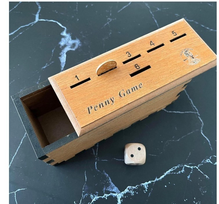 CBLKUS Penny Game, Family Fun Board Game, Drop Game Wood Box for 2-6 Players new