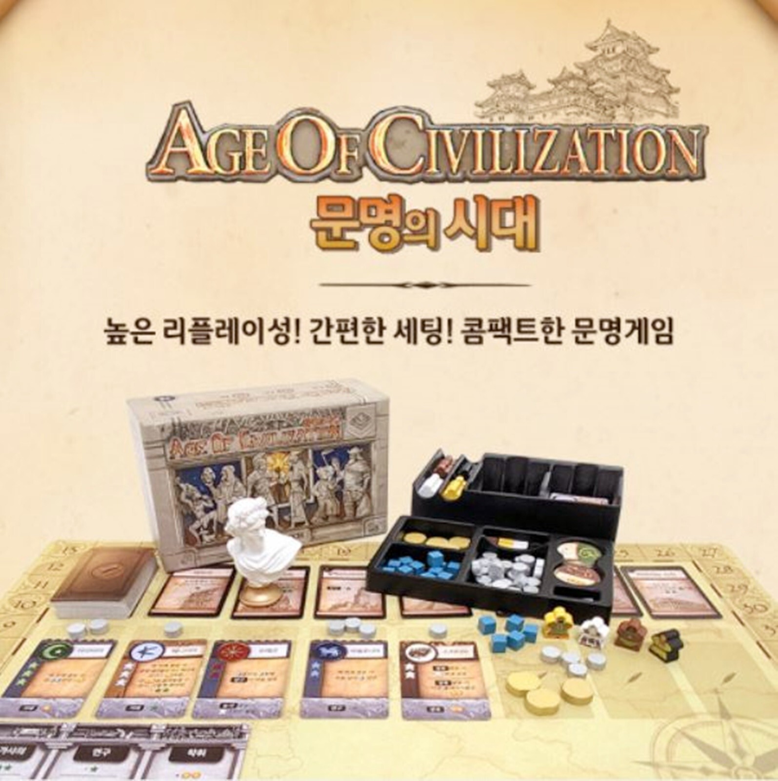 AGE OF CIVILIZATION Korea Board Game Official Games Brand New – Korean Ver.