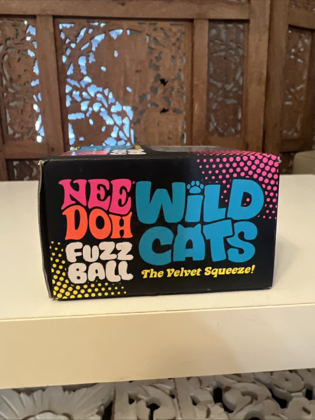 NeeDoh Wild Cats Fuzz Ball BLUE Nee Doh Squishy NEW Authentic Schylling Sealed