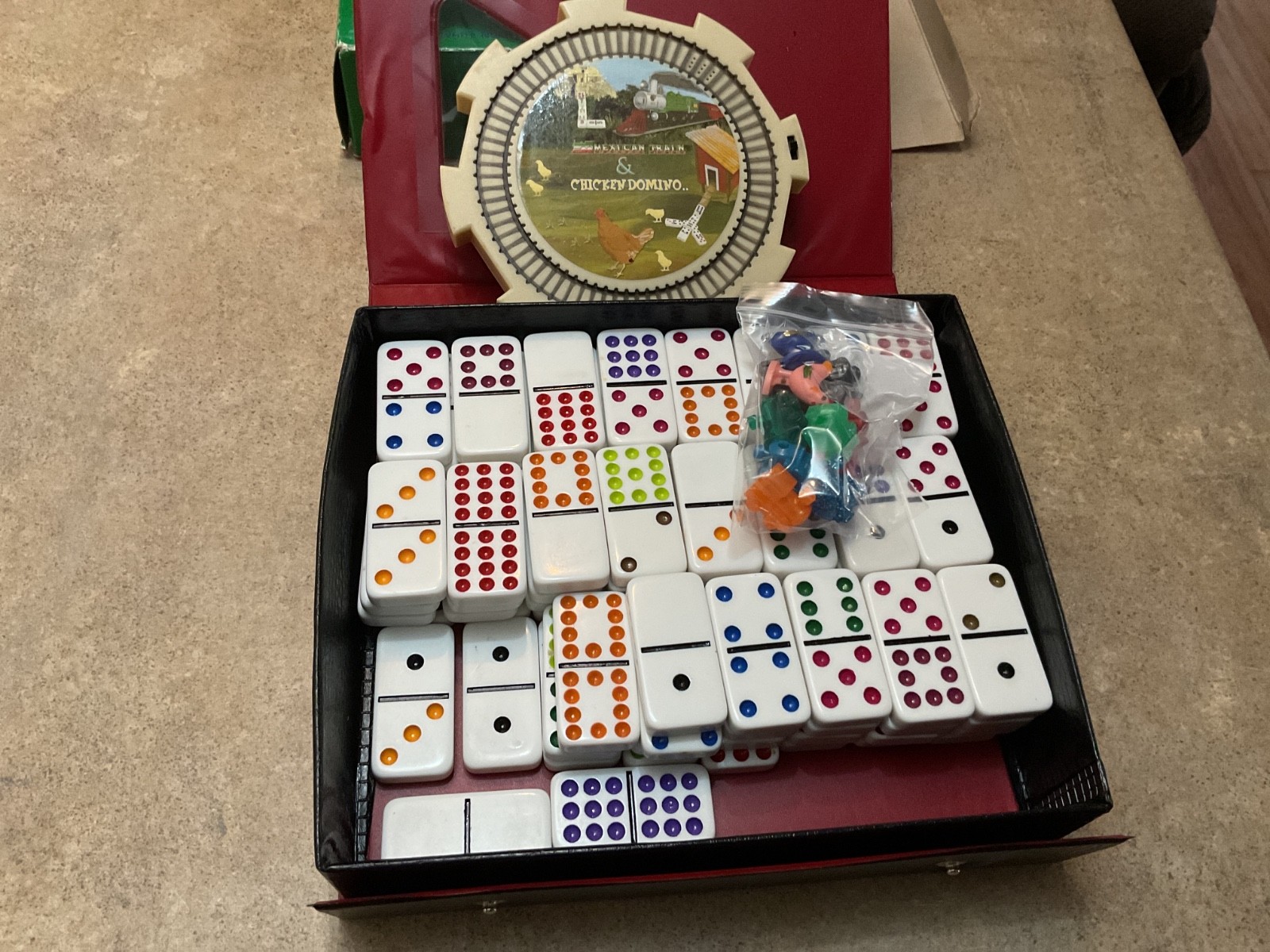 Double Twelve Mexican Train Dominoes Professional Set of 91 With Case – COMPLETE