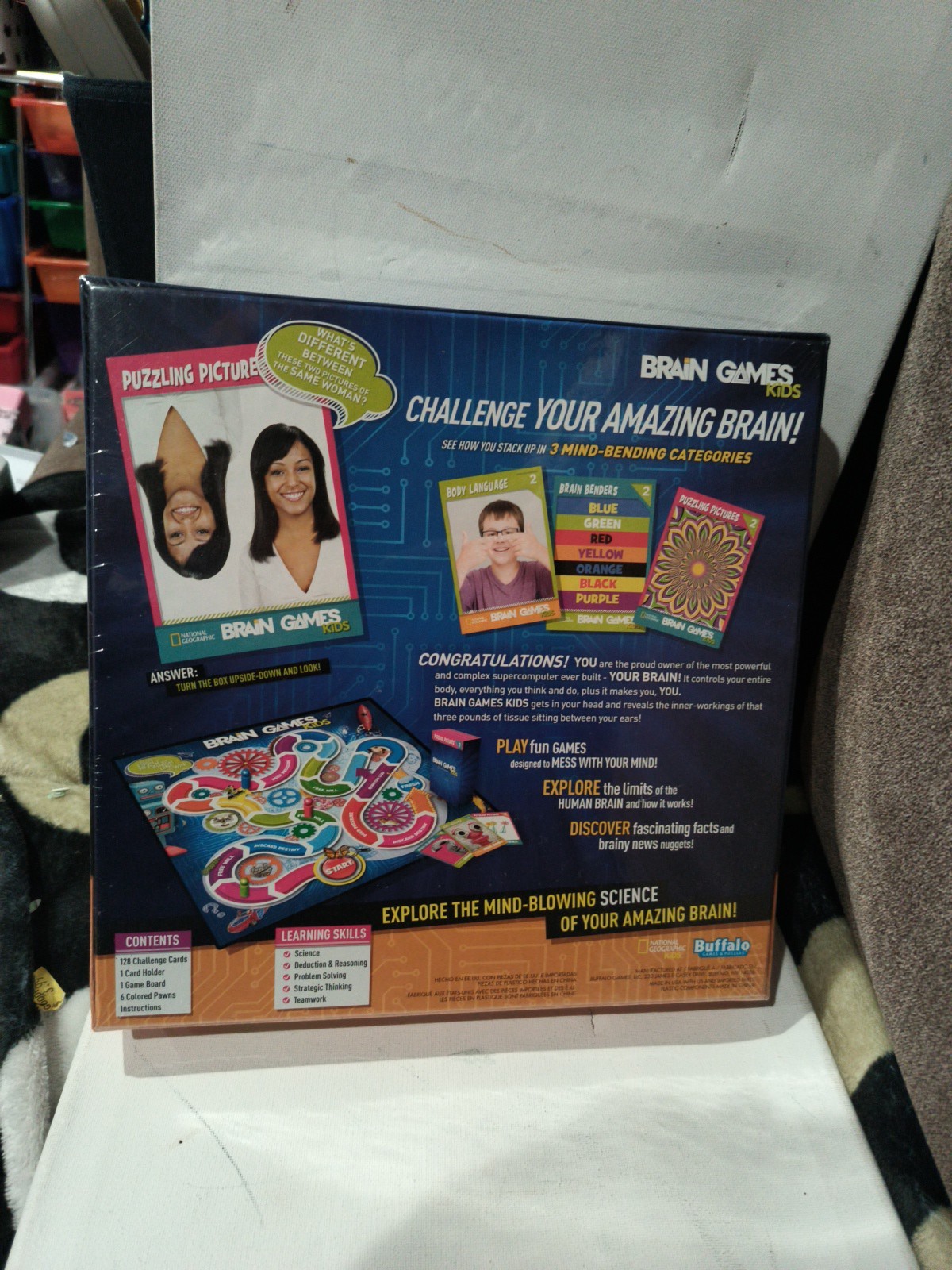 National Geographic Brain Games Kids board game 2+ players Sealed New